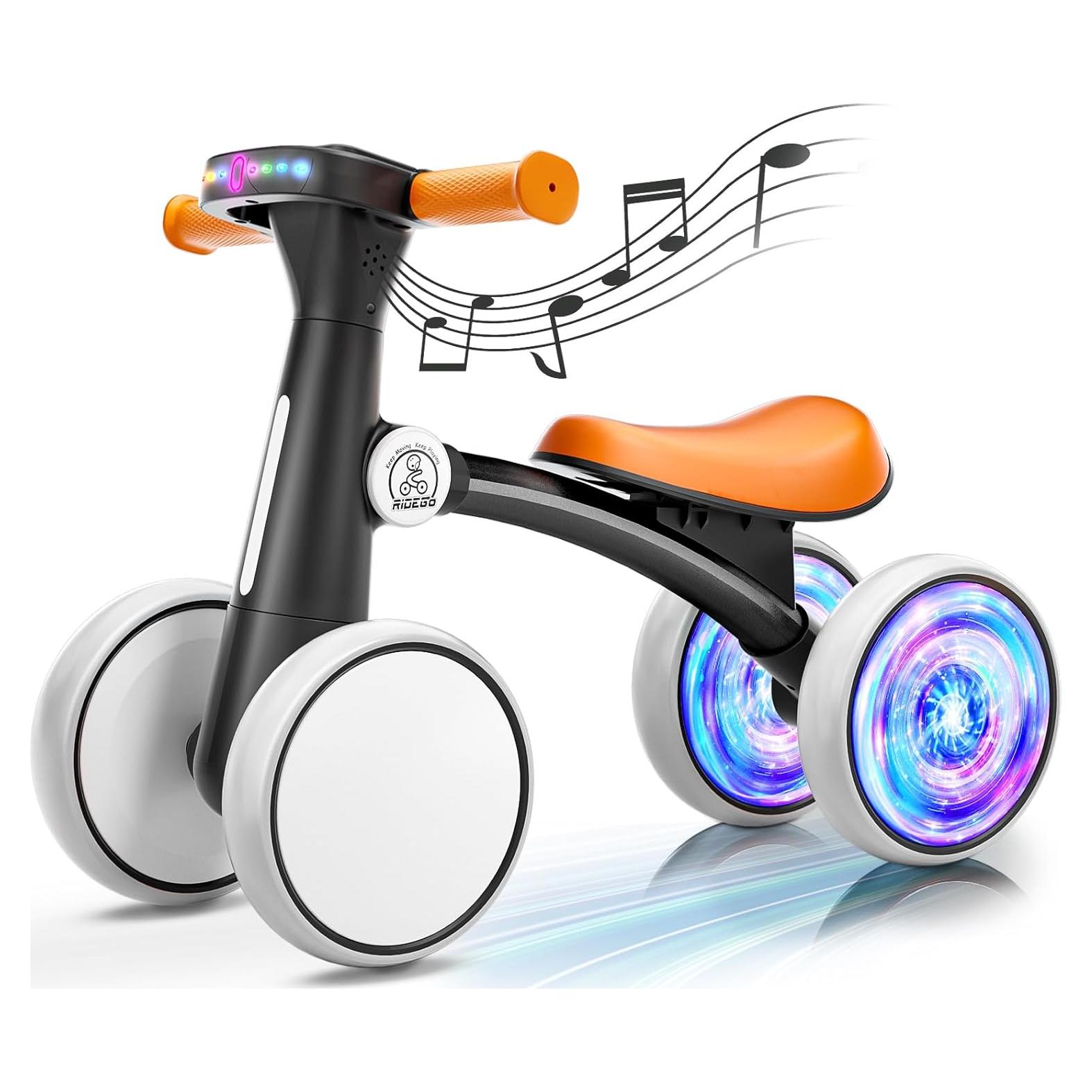 Bicicleta de Equilibrio Ridego para Bebés 1-3 Años con Música