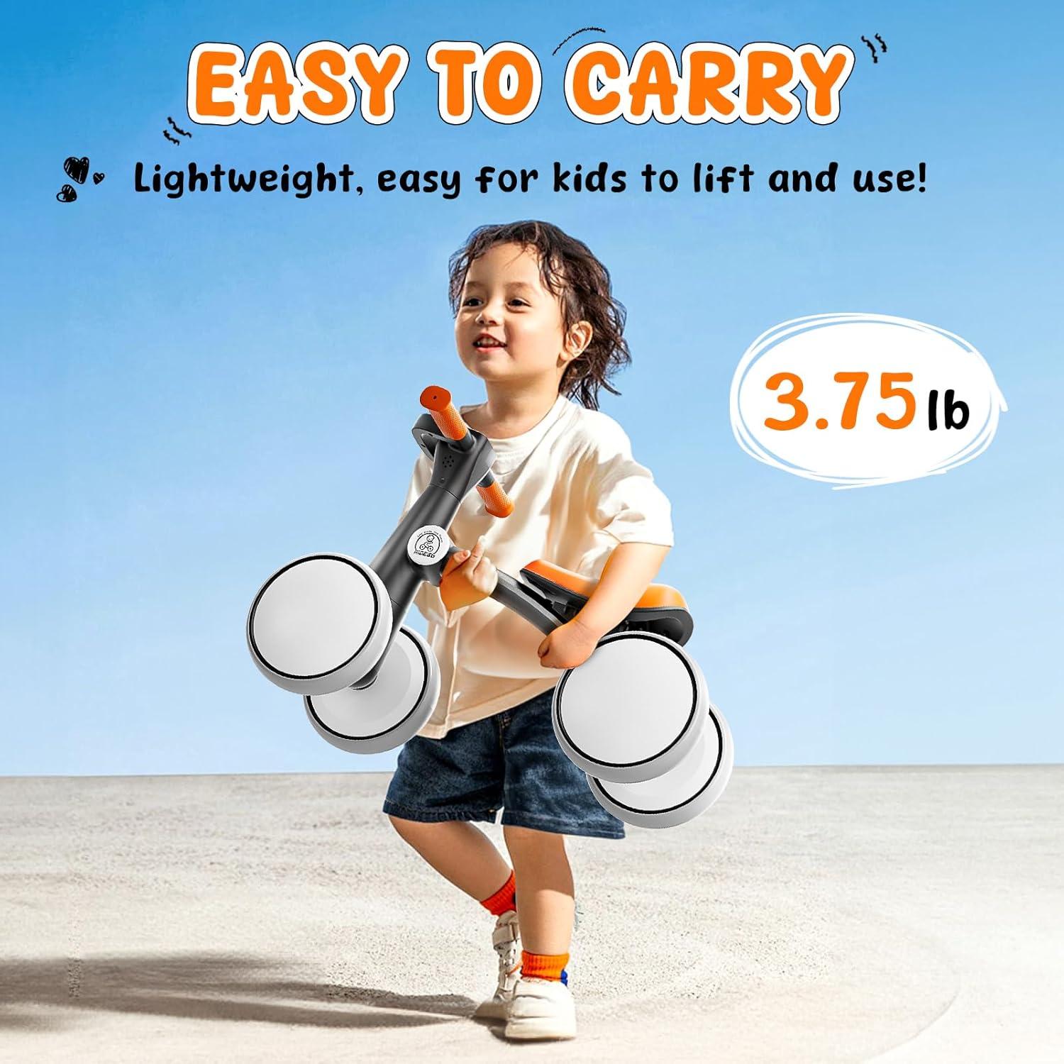 Bicicleta de Equilibrio Ridego para Bebés 1-3 Años con Música