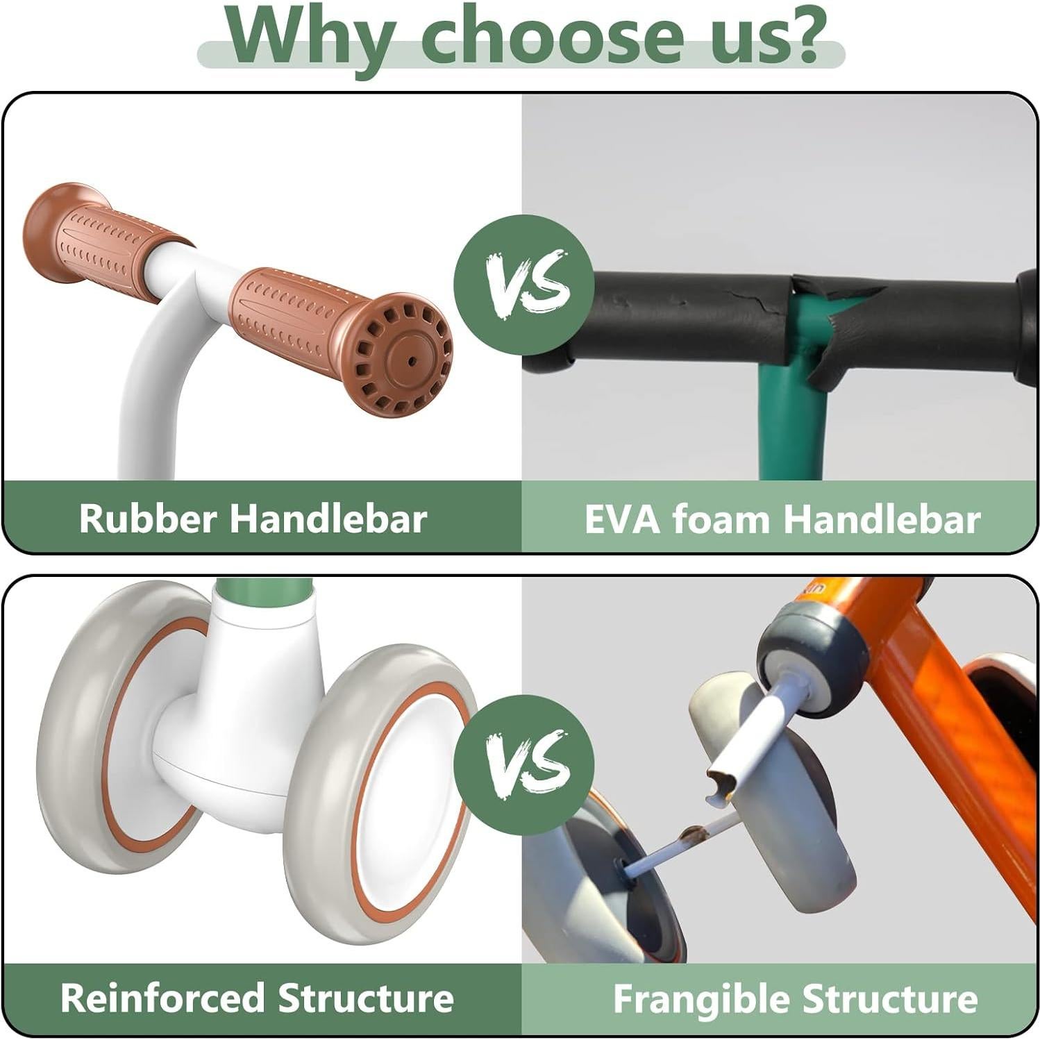 Bicicleta de Equilibrio Liberry Verde para Niños 12-24 Meses