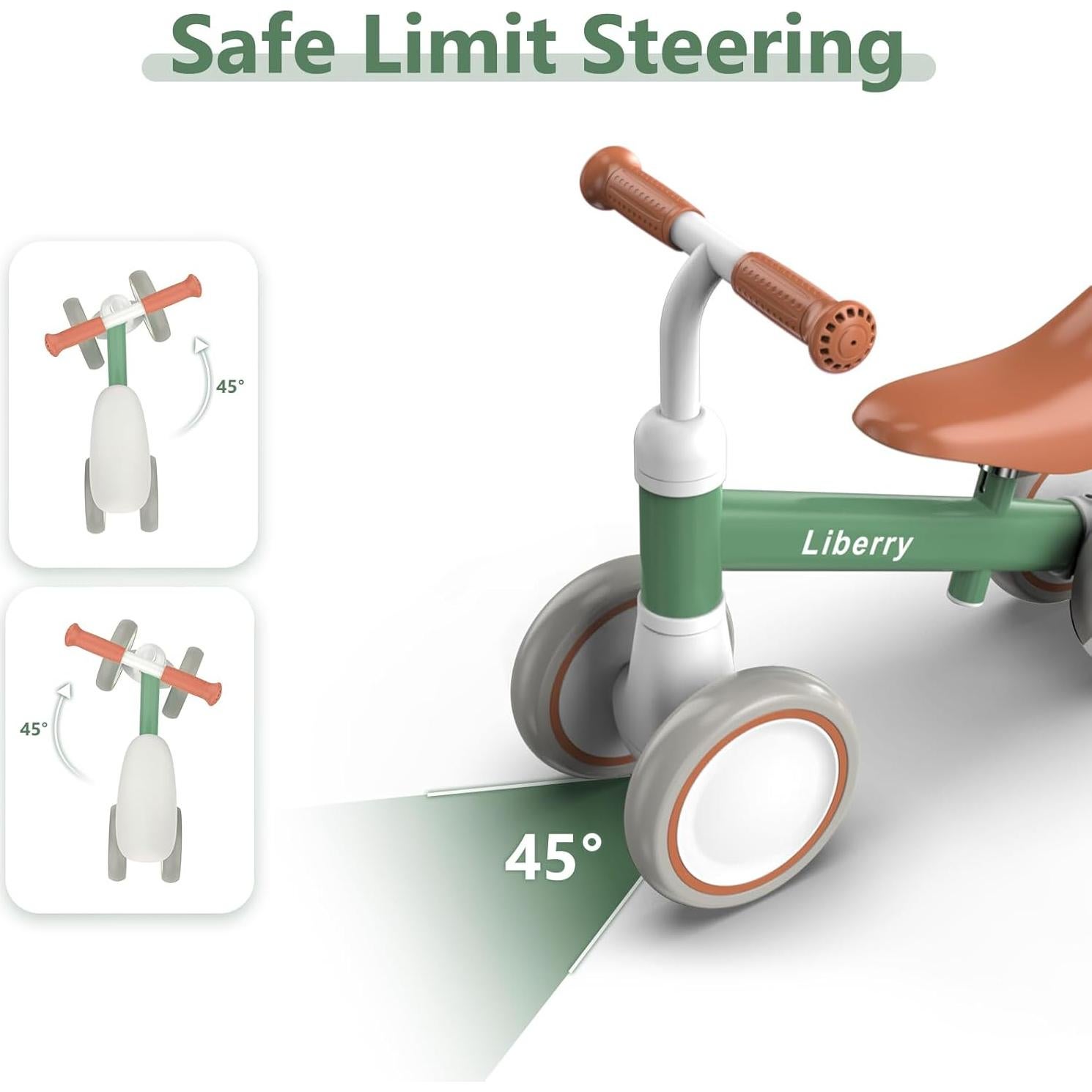 Bicicleta de Equilibrio Liberry Verde para Niños 12-24 Meses