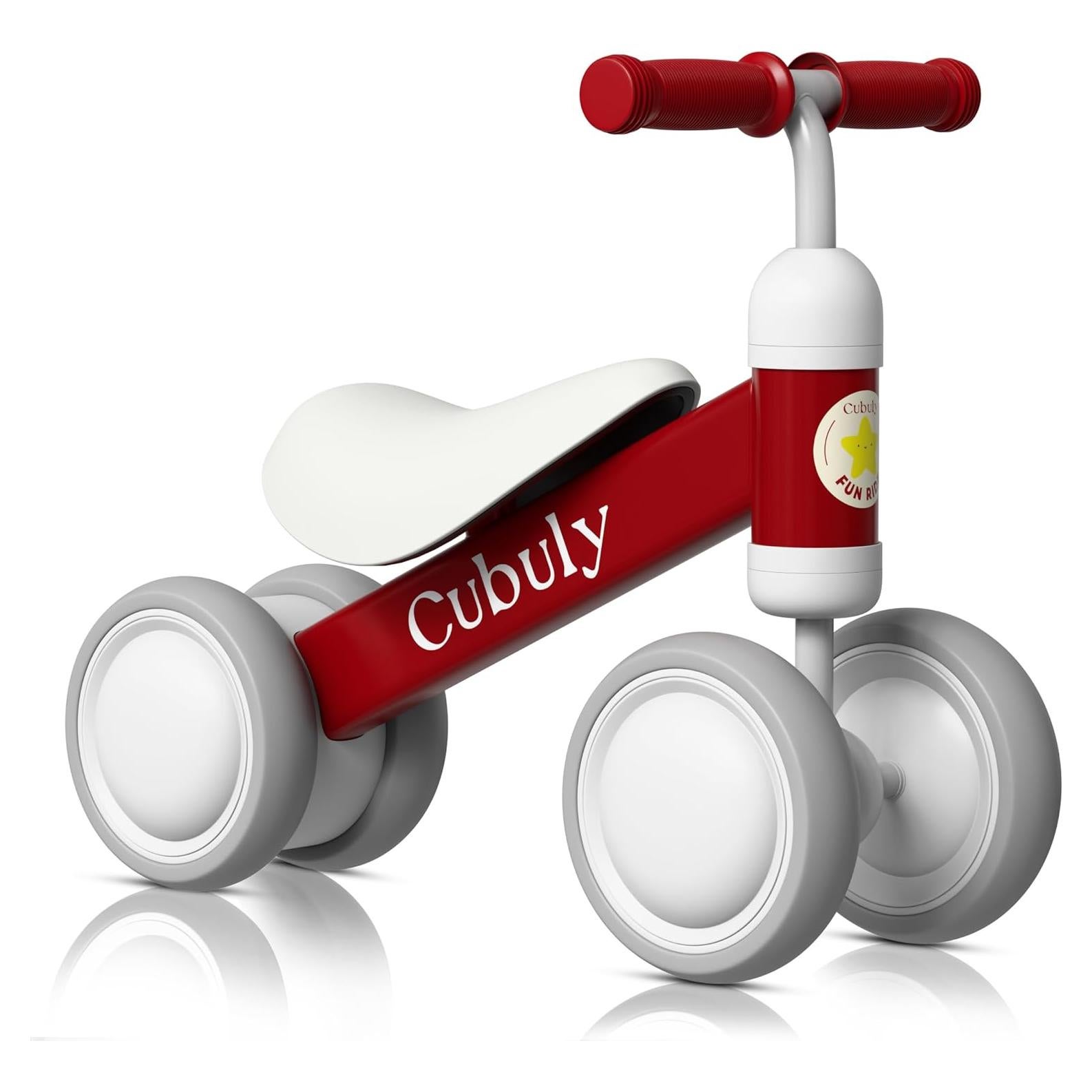 Bicicleta de Equilibrio CUBULY Roja para Niños 12-36 Meses
