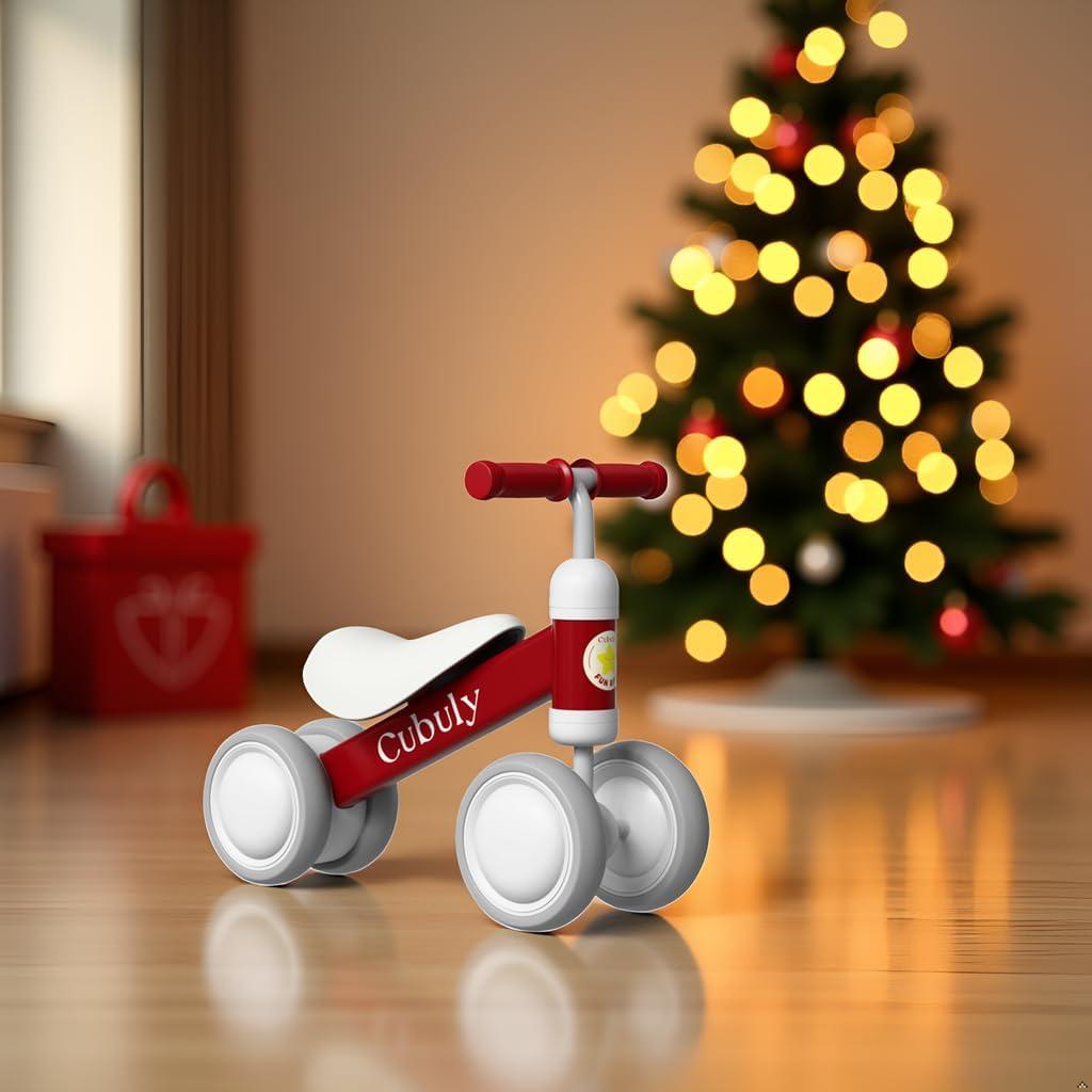 Bicicleta de Equilibrio CUBULY Roja para Niños 12-36 Meses