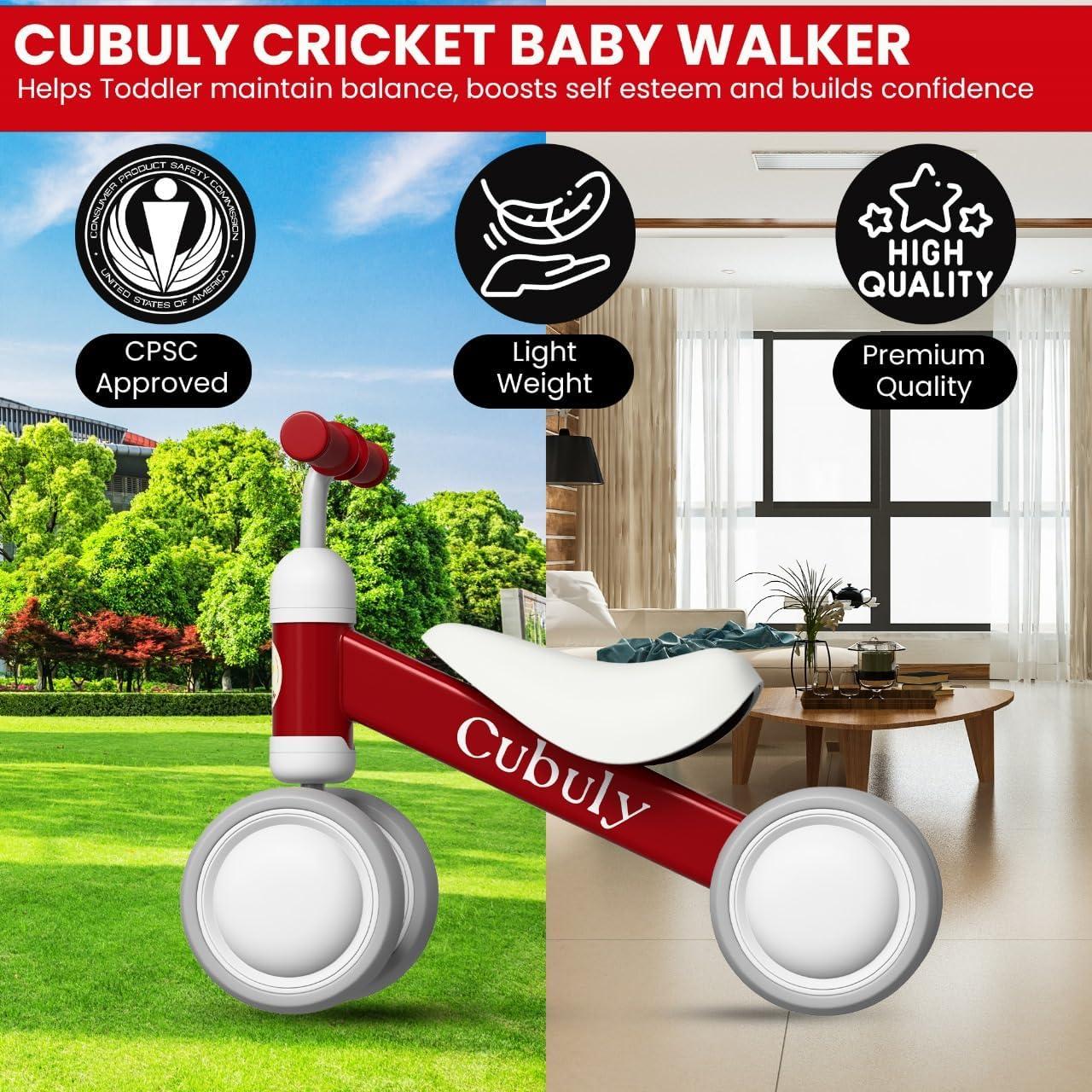 Bicicleta de Equilibrio CUBULY Roja para Niños 12-36 Meses