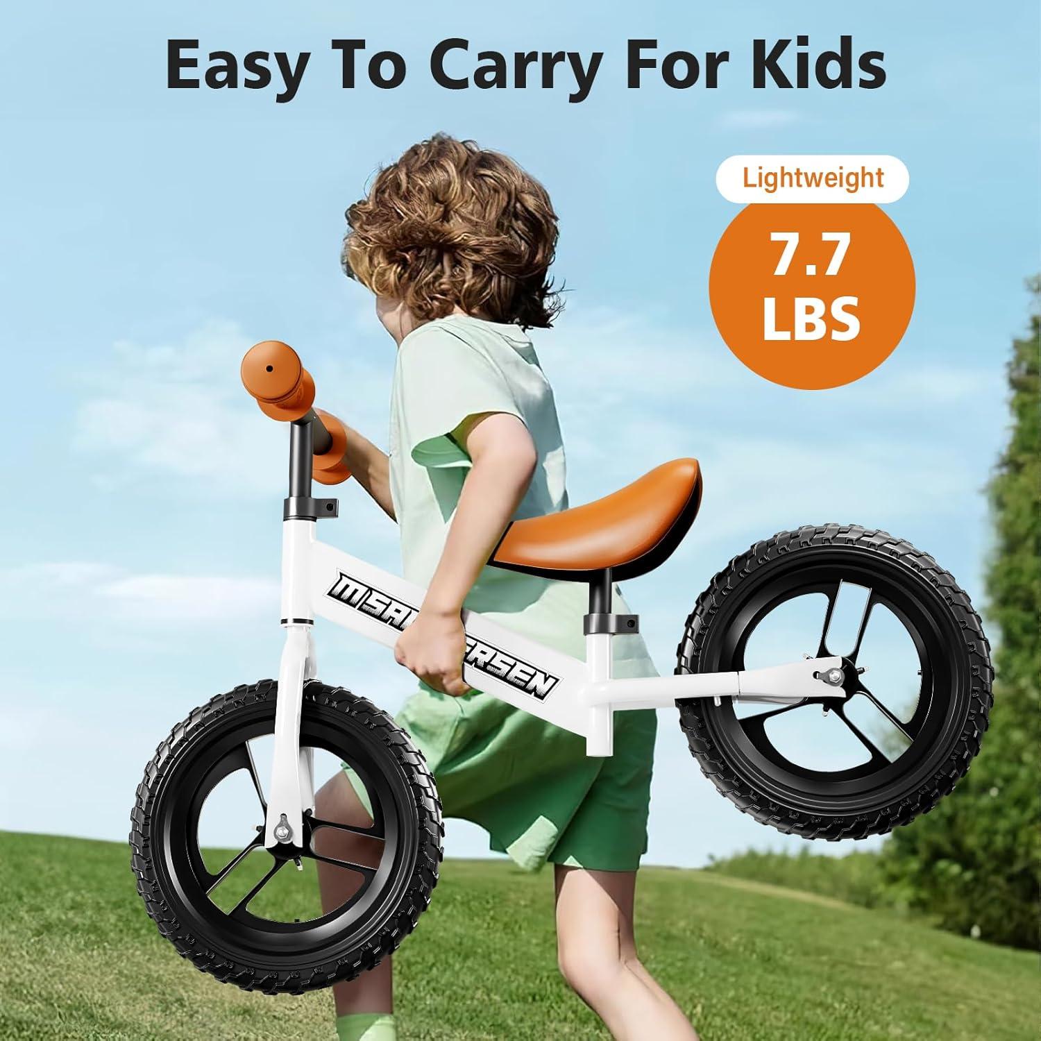 Bicicleta de Equilibrio M SANMERSEN 12" Ajustable para Niños