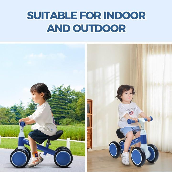 Bicicleta de Equilibrio COOLBEBE para Bebés 12-36 Meses Azul