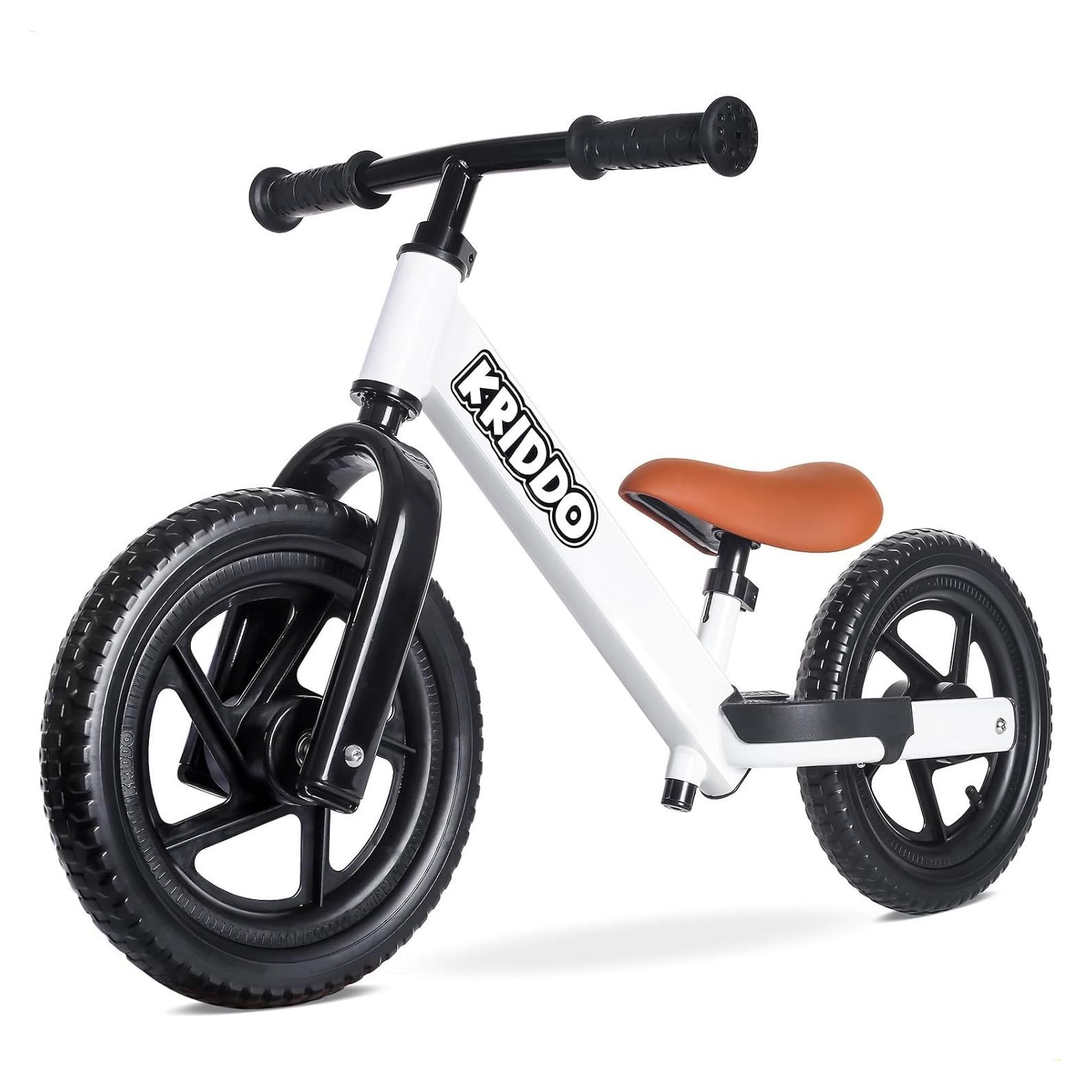 Bicicleta de Equilibrio KRIDDO Blanca para Niños 2-5 Años