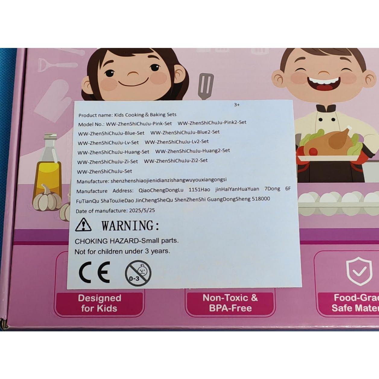 Juego de Cocina para Niños 48PCS con Cuchillos y Delantal