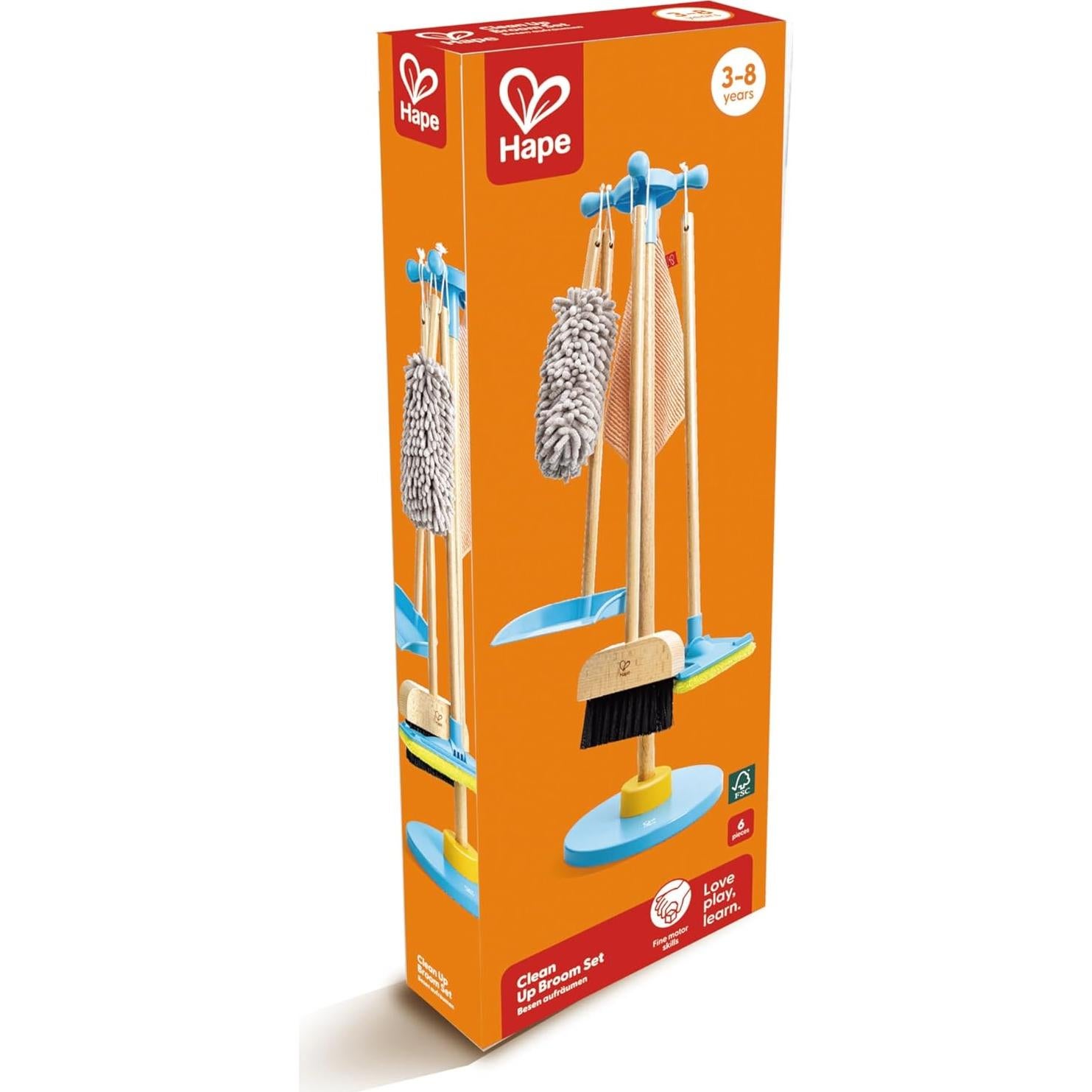 Juego de Escoba de Limpieza Hape 3A+ con Soporte y Accesorios