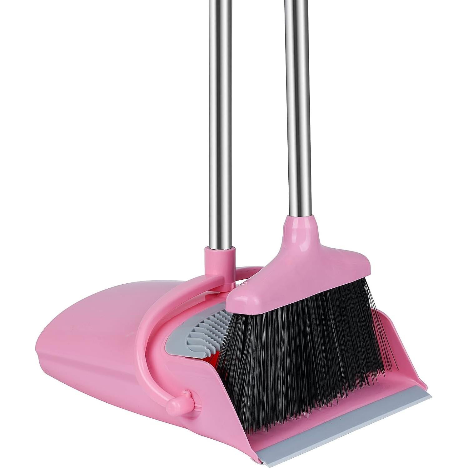 Juego de Escoba y Recogedor Eleckey Rosa 2 en 1