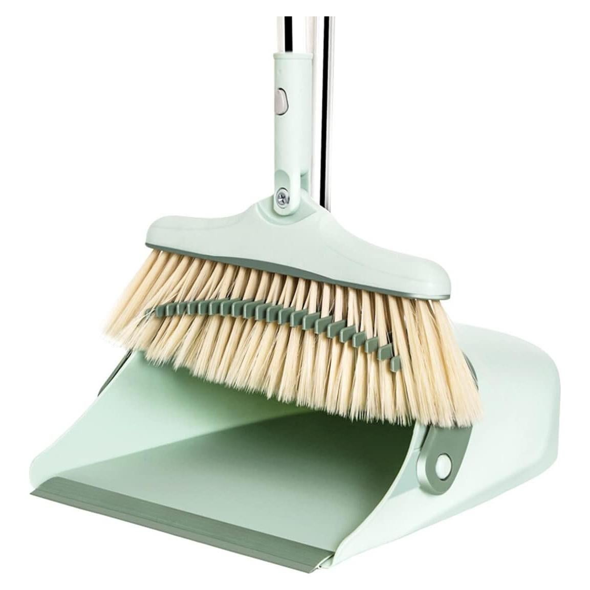 Juego de Escoba y Recogedor CYANLUX Verde Extensible 139.7 cm