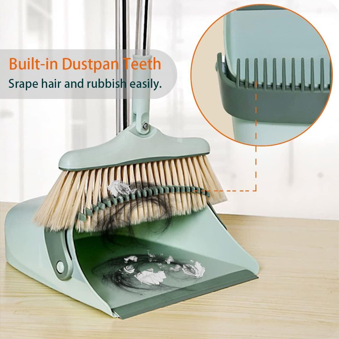 Juego de Escoba y Recogedor CYANLUX Verde Extensible 139.7 cm