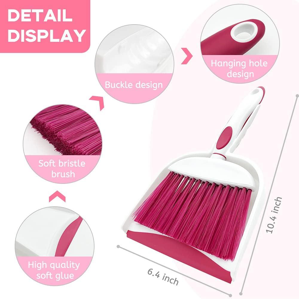 Juego de Escoba y Recogedor Mini WDDBHSKN Rosa