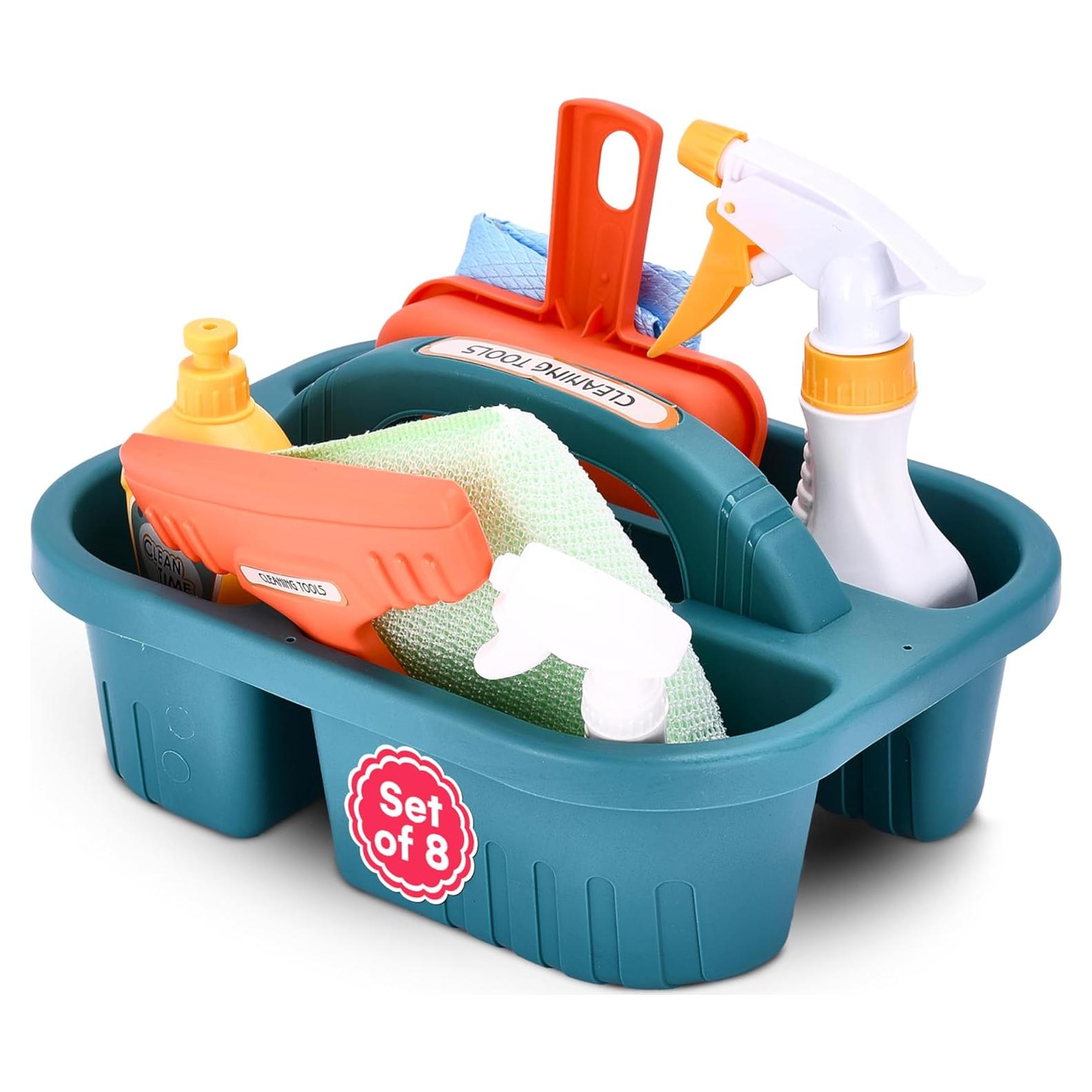 Juego de Limpieza para Niños Kidzlane 8 Piezas Plástico Verde