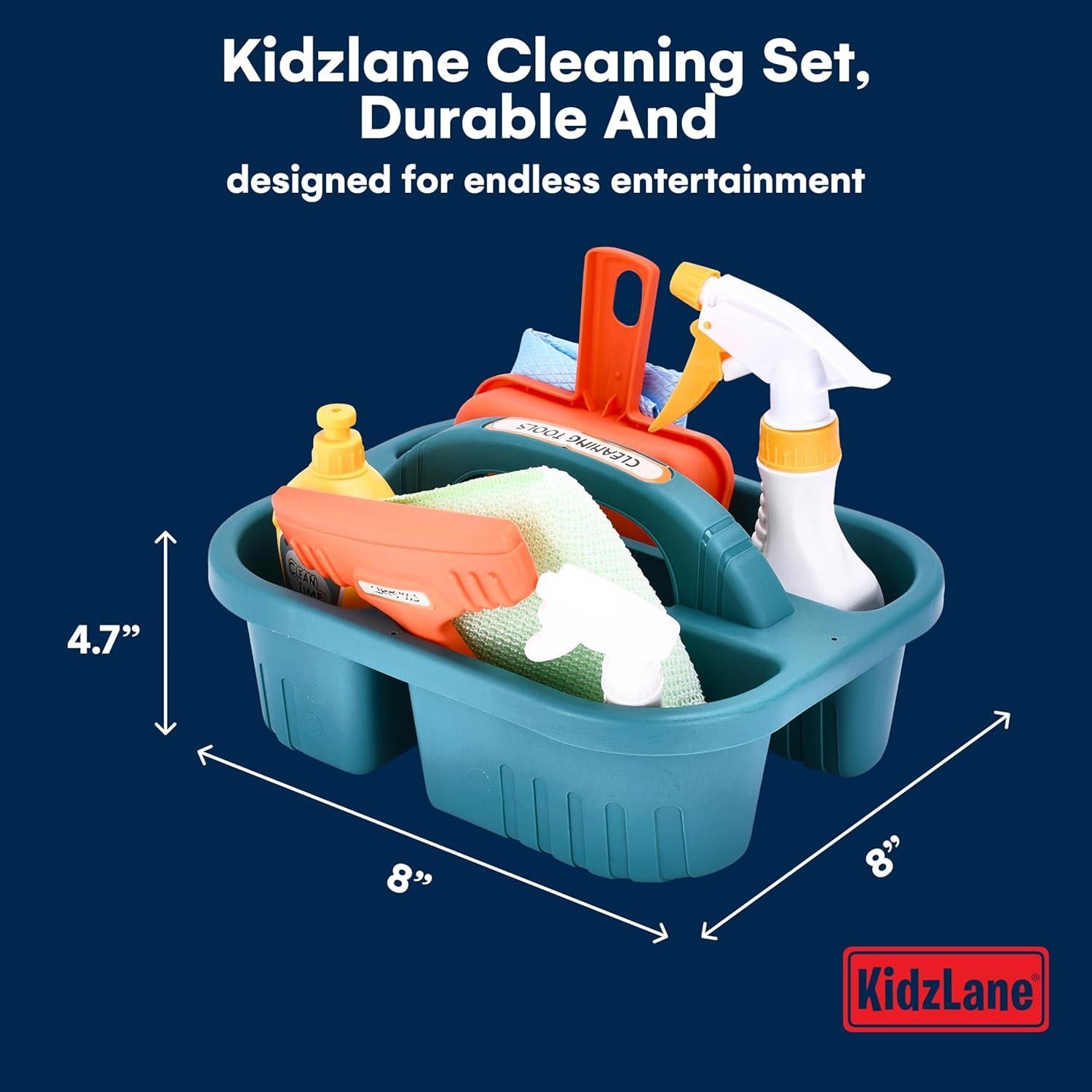 Juego de Limpieza para Niños Kidzlane 8 Piezas Plástico Verde