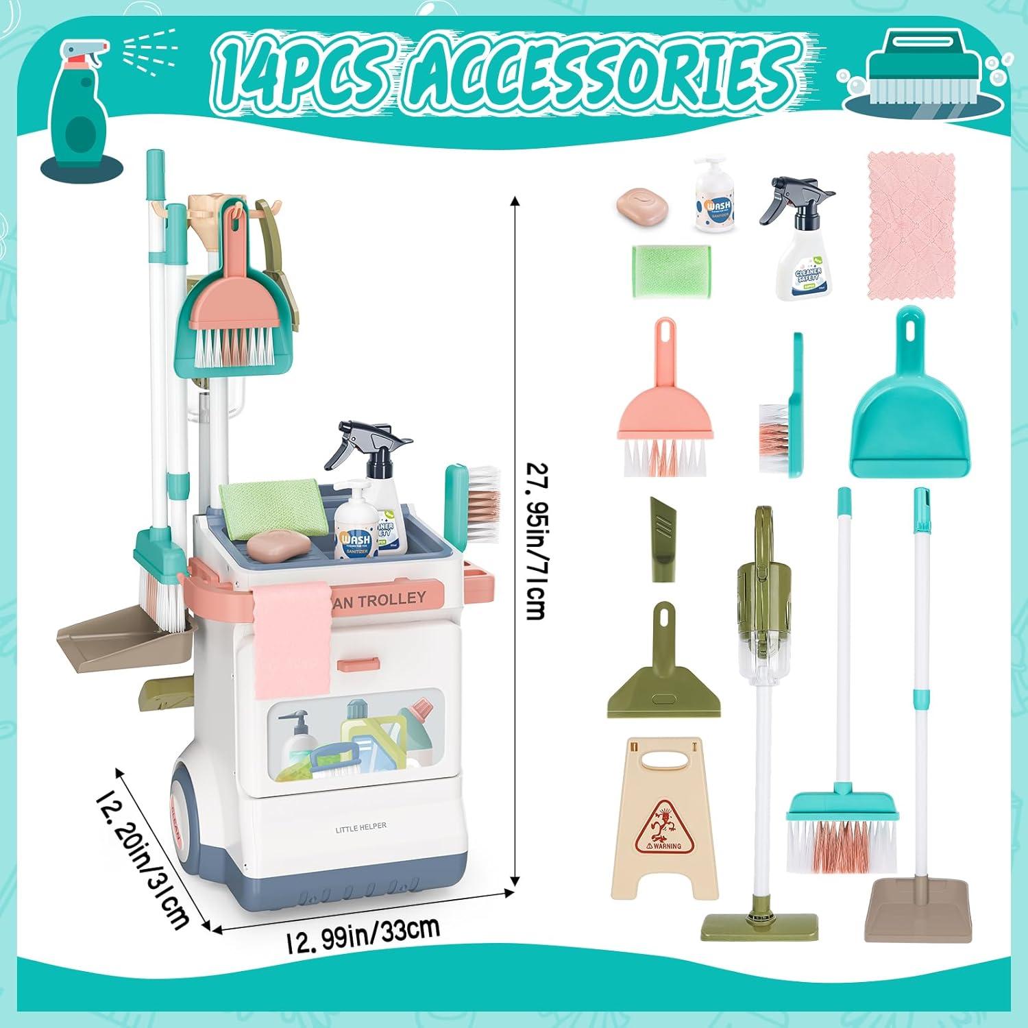 Set de Limpieza para Niños deAO 20 Piezas con Aspiradora