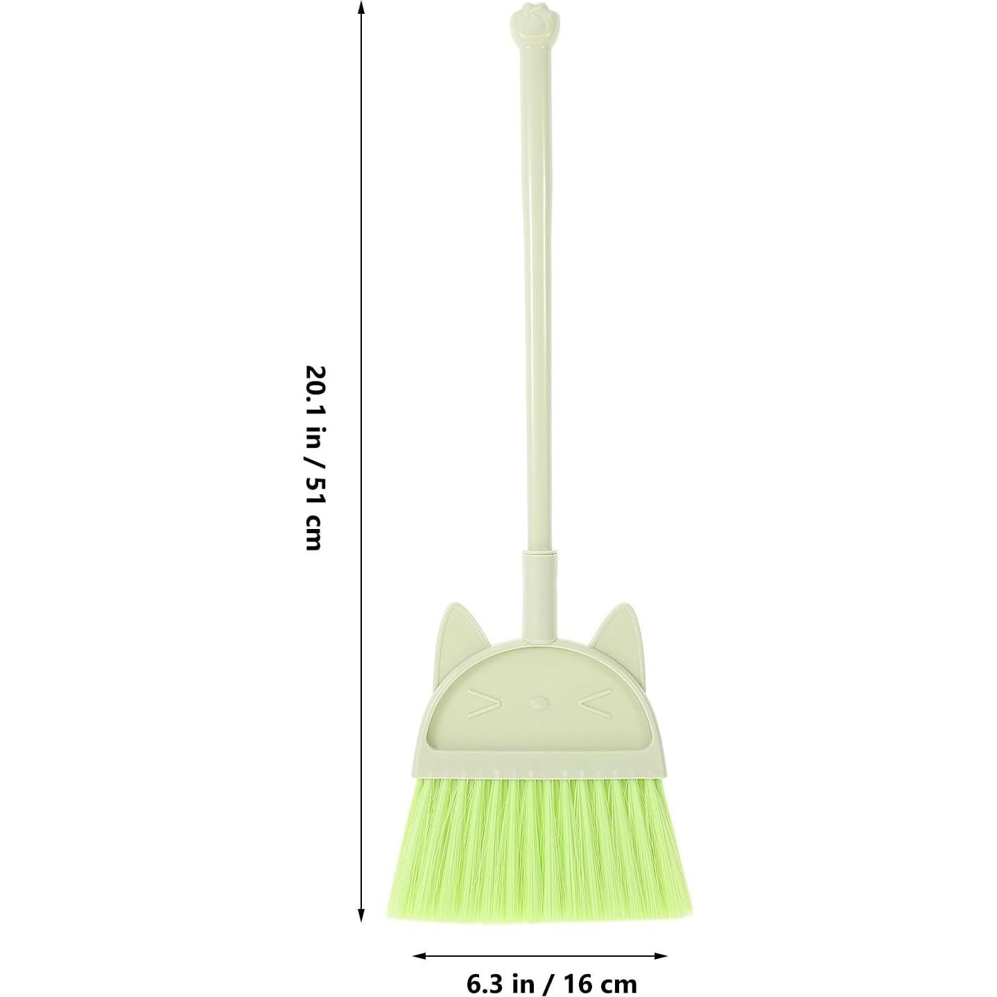 Escoba de Caricatura Amosfun para Niños - Verde Claro - 51x16cm