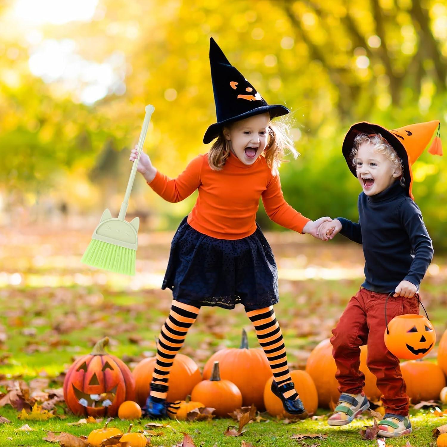 Escoba de Caricatura Amosfun para Niños - Verde Claro - 51x16cm