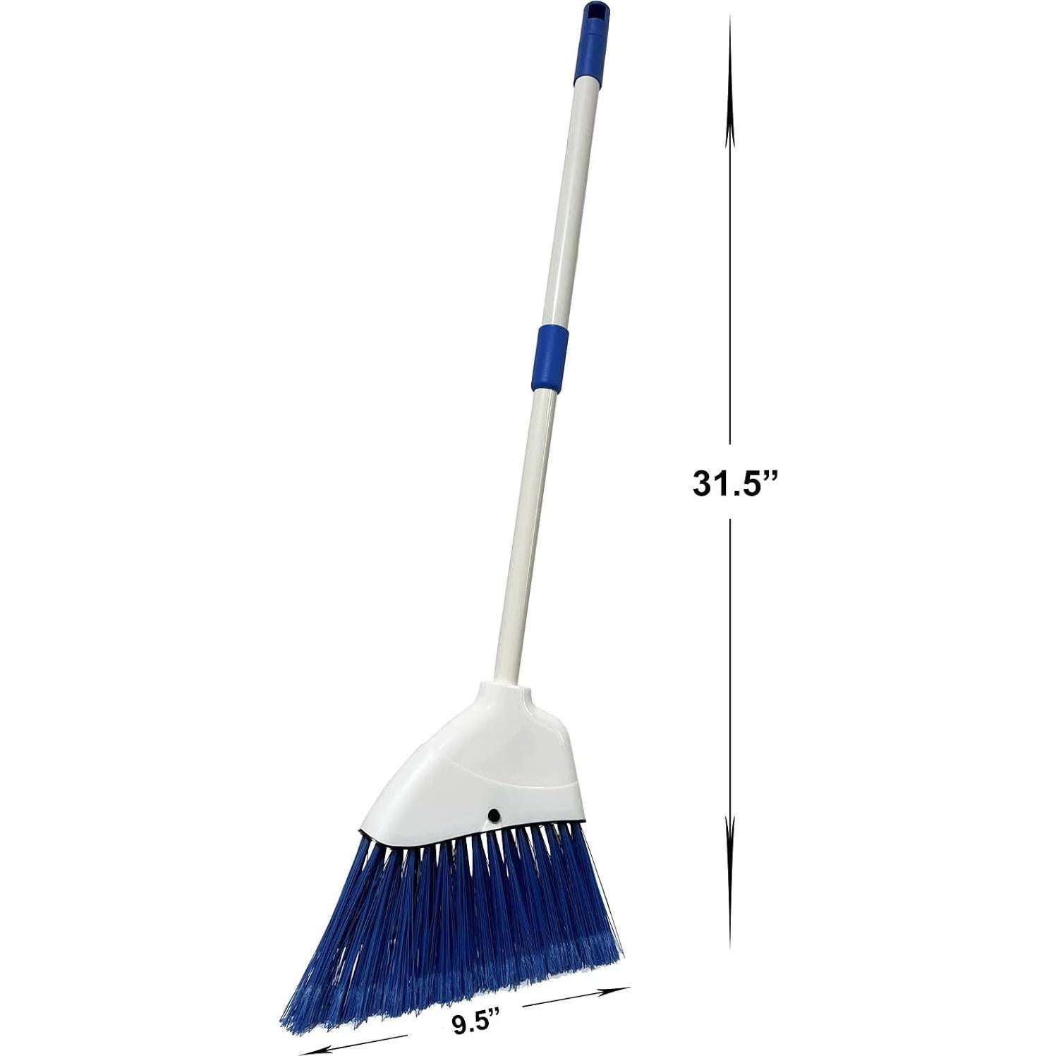 Escoba para Niños Xifando Retráctil 81cm Azul y Blanco