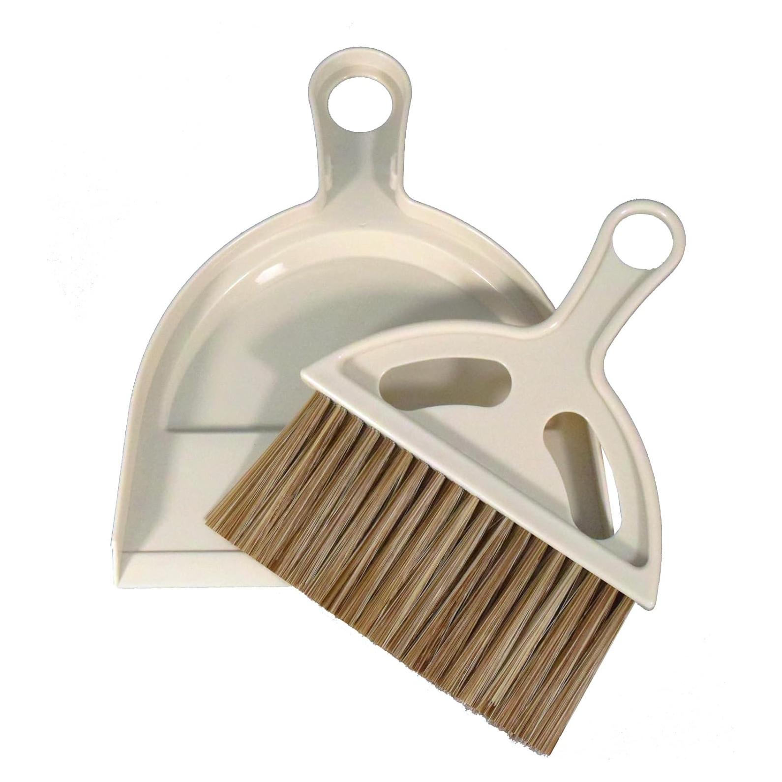 Juego de Escoba y Recogedor Mini BSMstone Blanco Roto