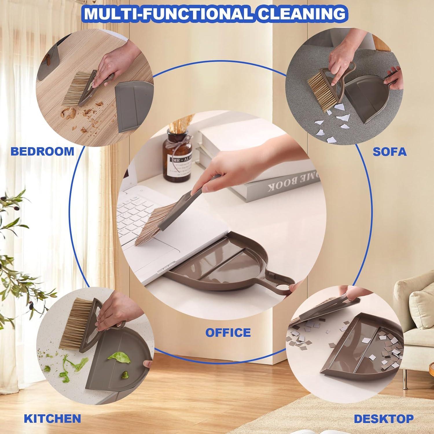 Juego de Escoba y Recogedor Mini BSMstone Blanco Roto