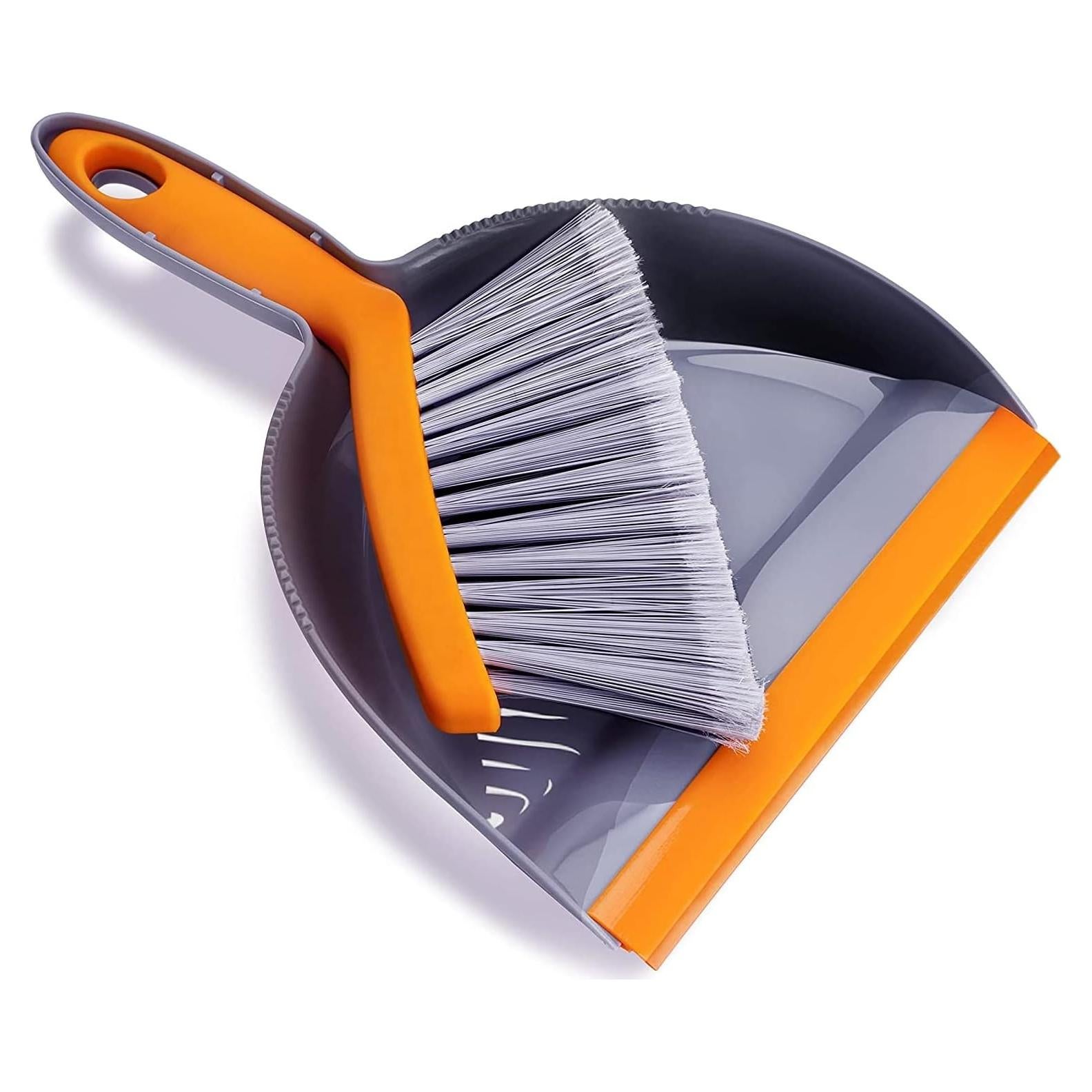 Juego de Escoba y Recogedor Mini Boershun Gris Naranja