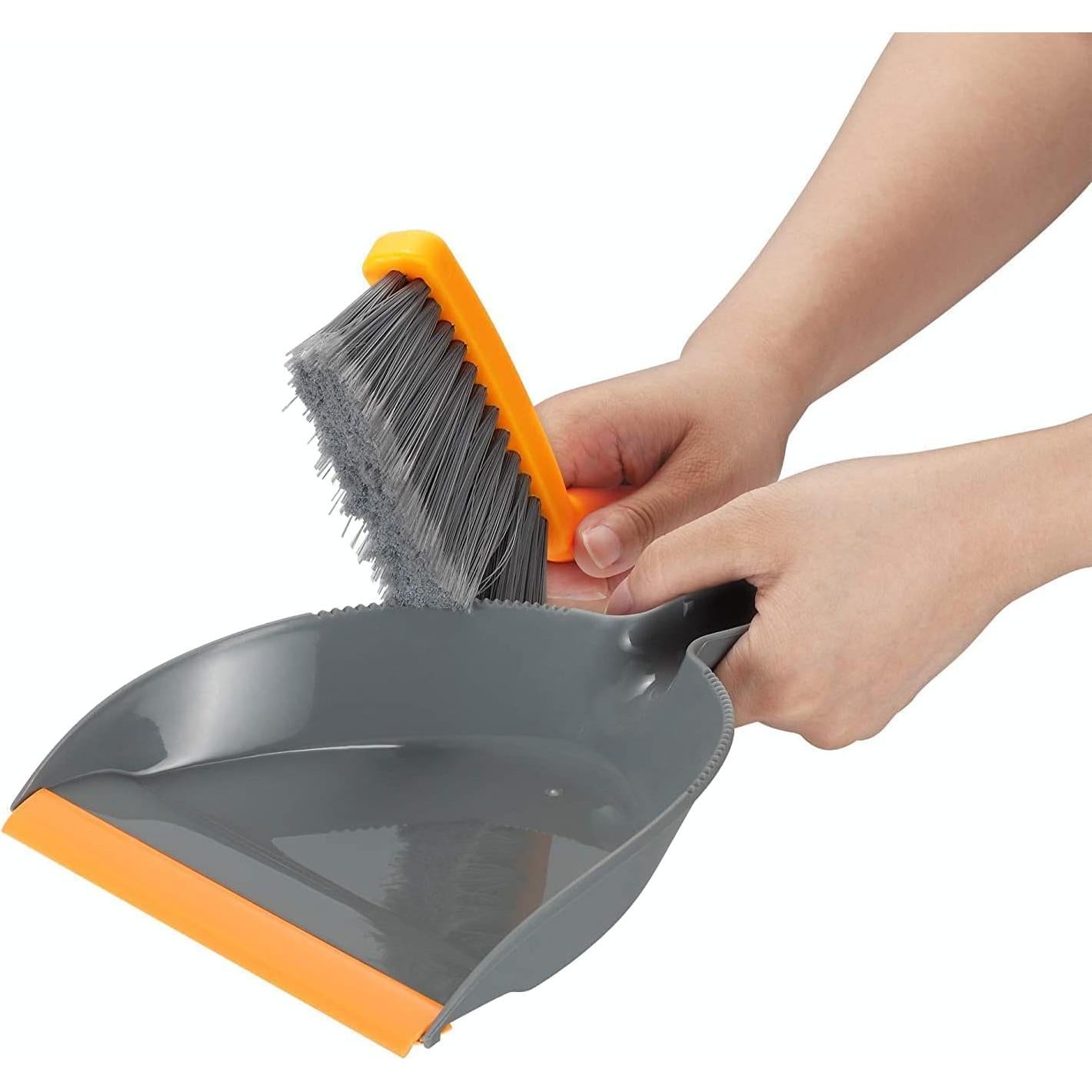 Juego de Escoba y Recogedor Mini Boershun Gris Naranja