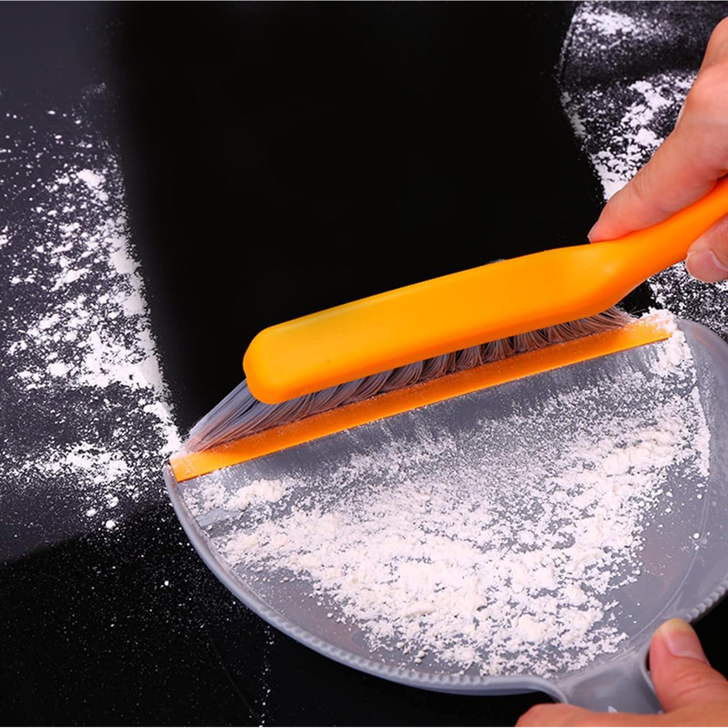 Juego de Escoba y Recogedor Mini Boershun Gris Naranja