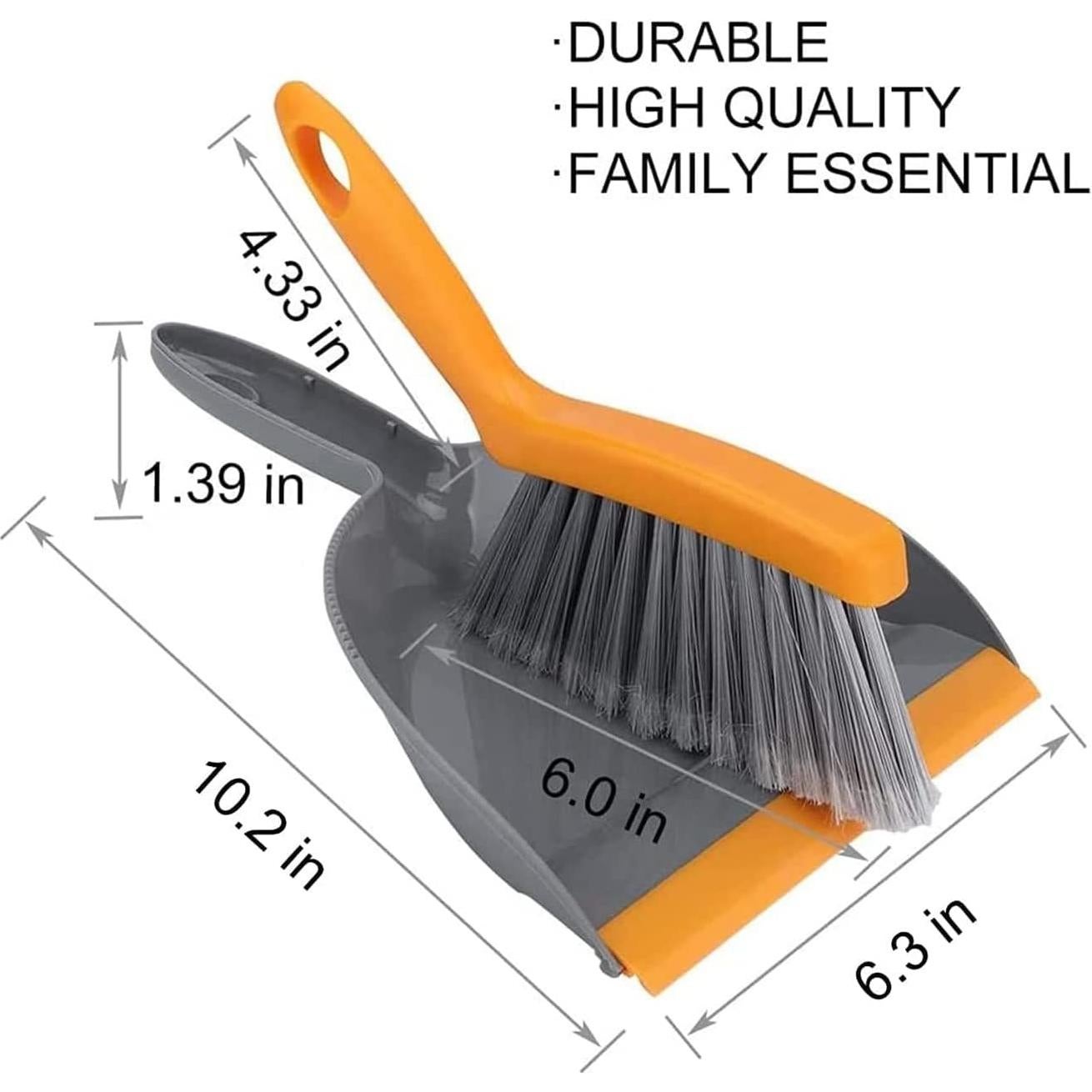 Juego de Escoba y Recogedor Mini Boershun Gris Naranja