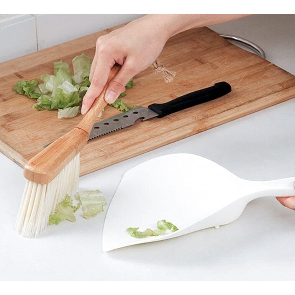 Juego de Escoba y Recogedor Mini fhgnysm - Mango de Bambú 29.2 cm