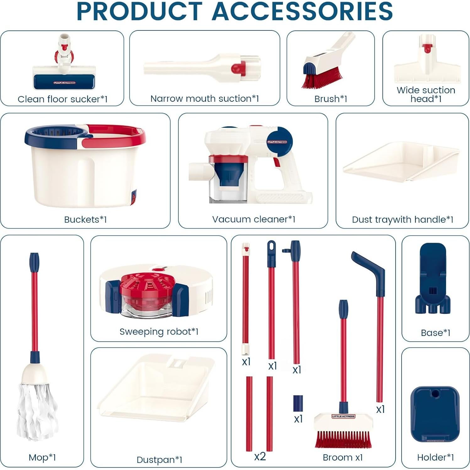 Juego de Limpieza para Niños 12 Piezas COOLFOX Aspiradora