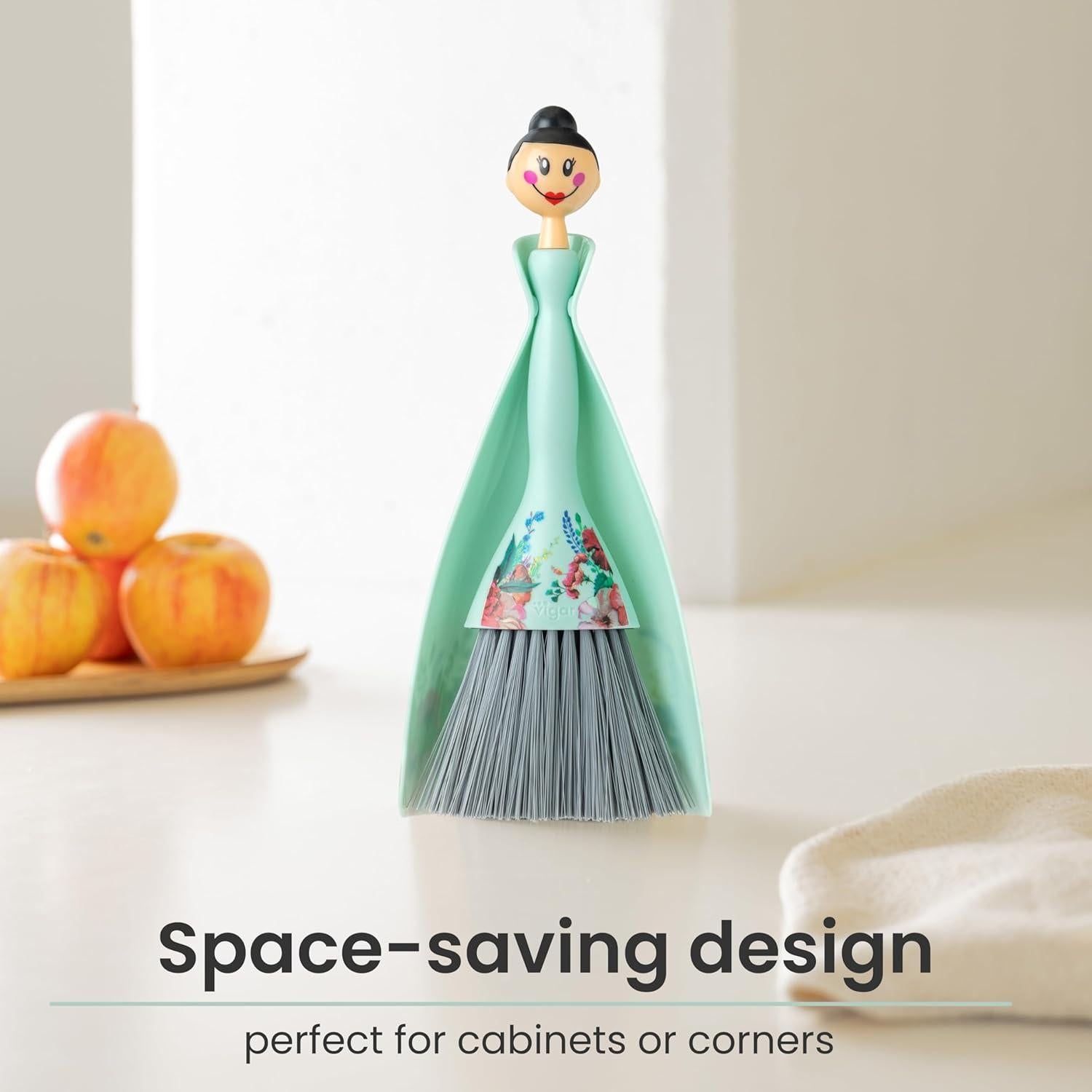 Juego de Escoba y Recogedor Vigar Mini Turquesa 27cm