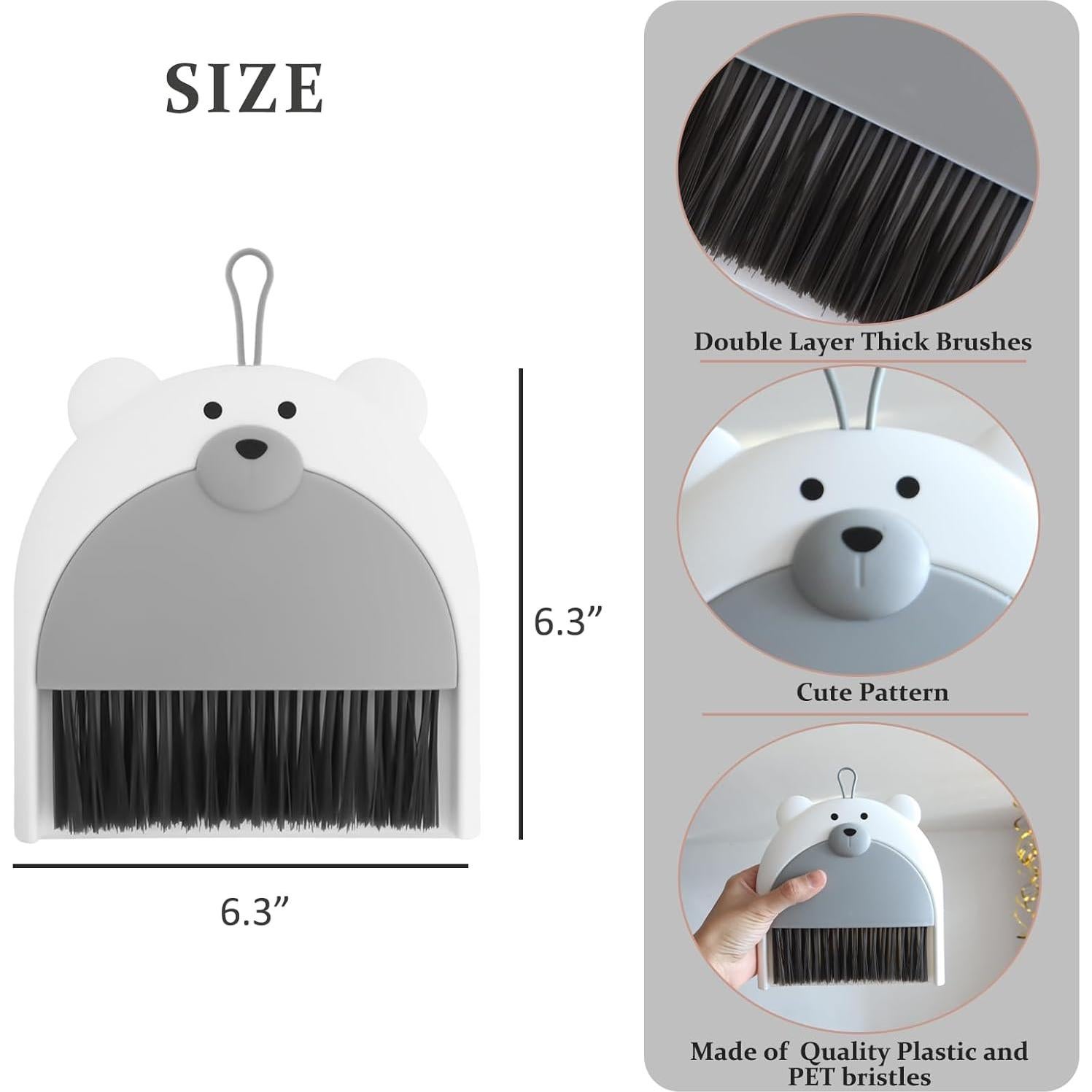 Juego de Escoba y Recogedor Chanseen Mini Compacto 16cm