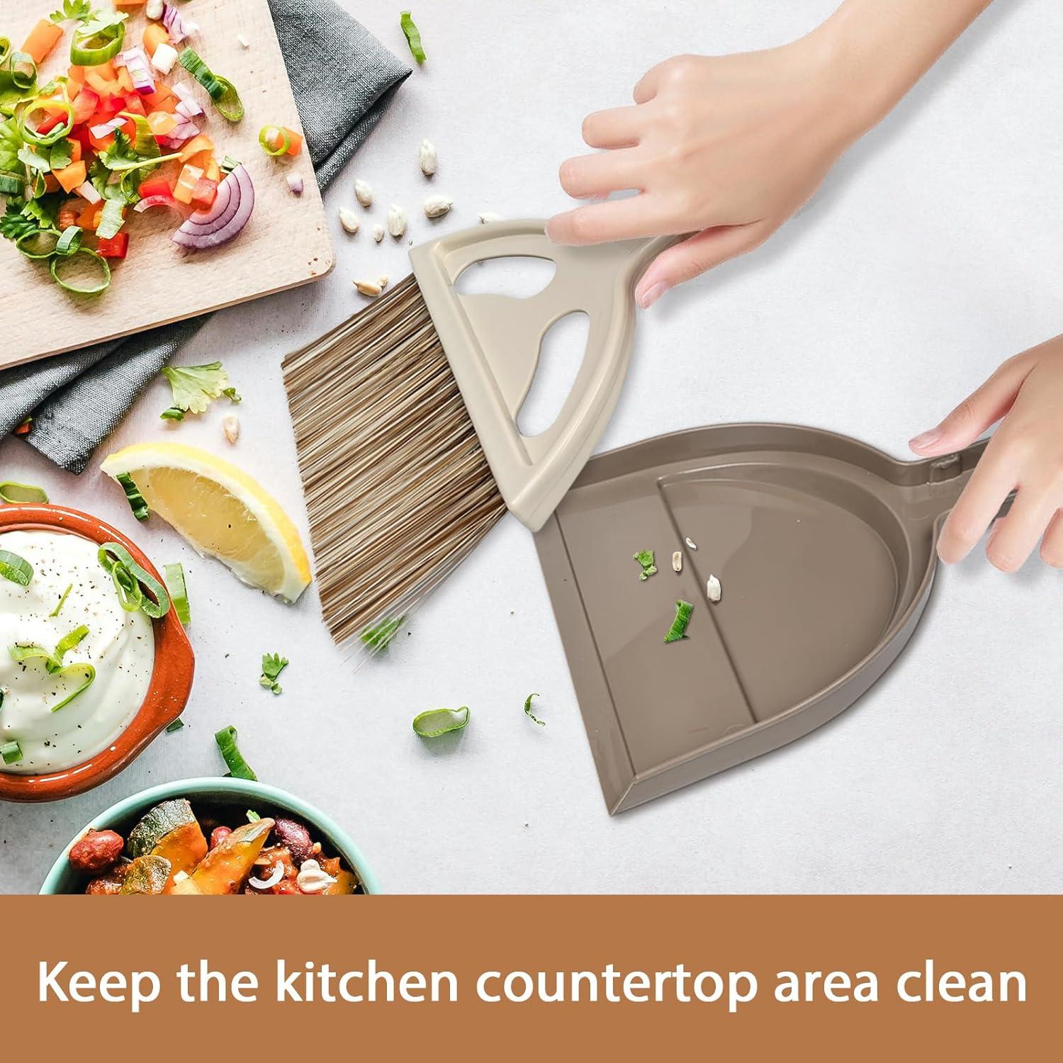 Juego de Cepillo y Recogedor Mini WDDBHSKN - Blanco Marrón