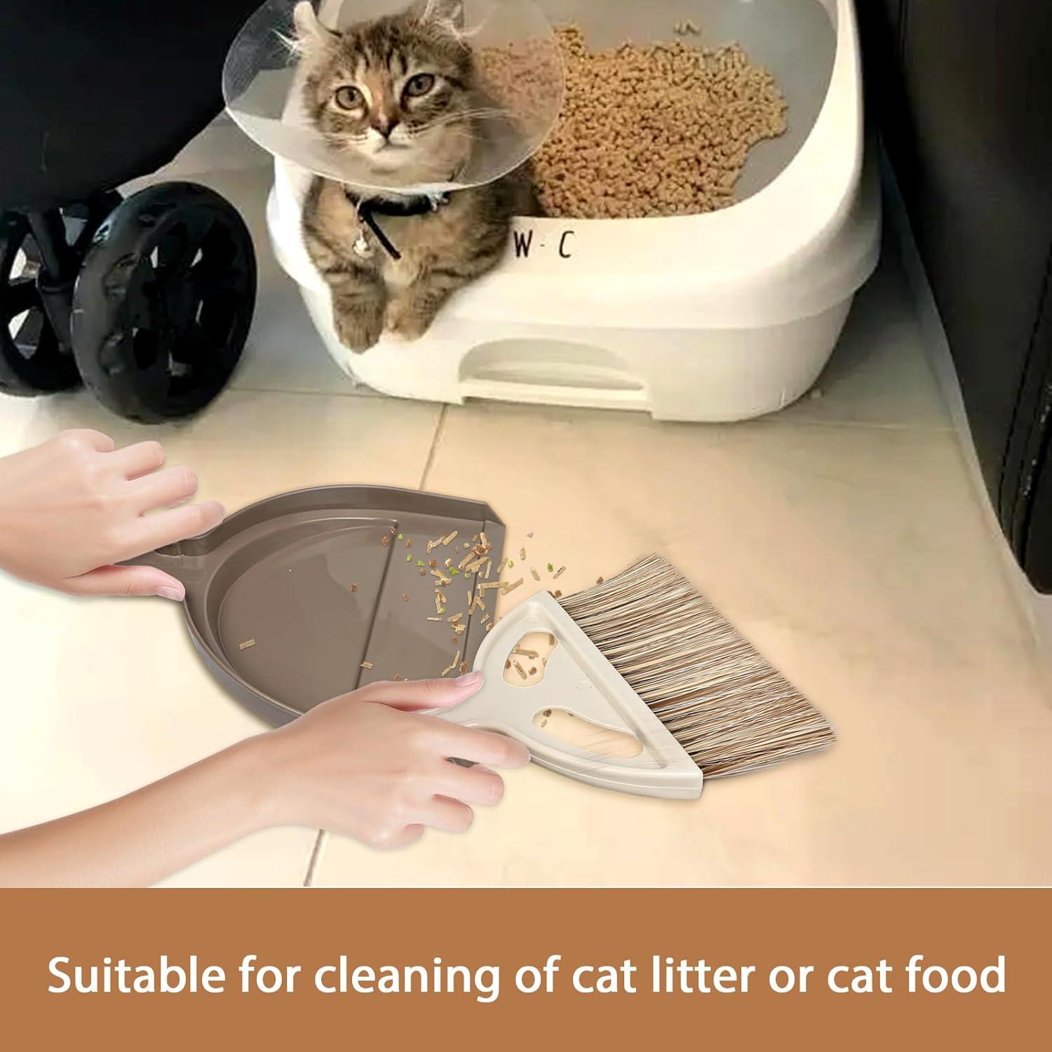 Juego de Cepillo y Recogedor Mini WDDBHSKN - Blanco Marrón