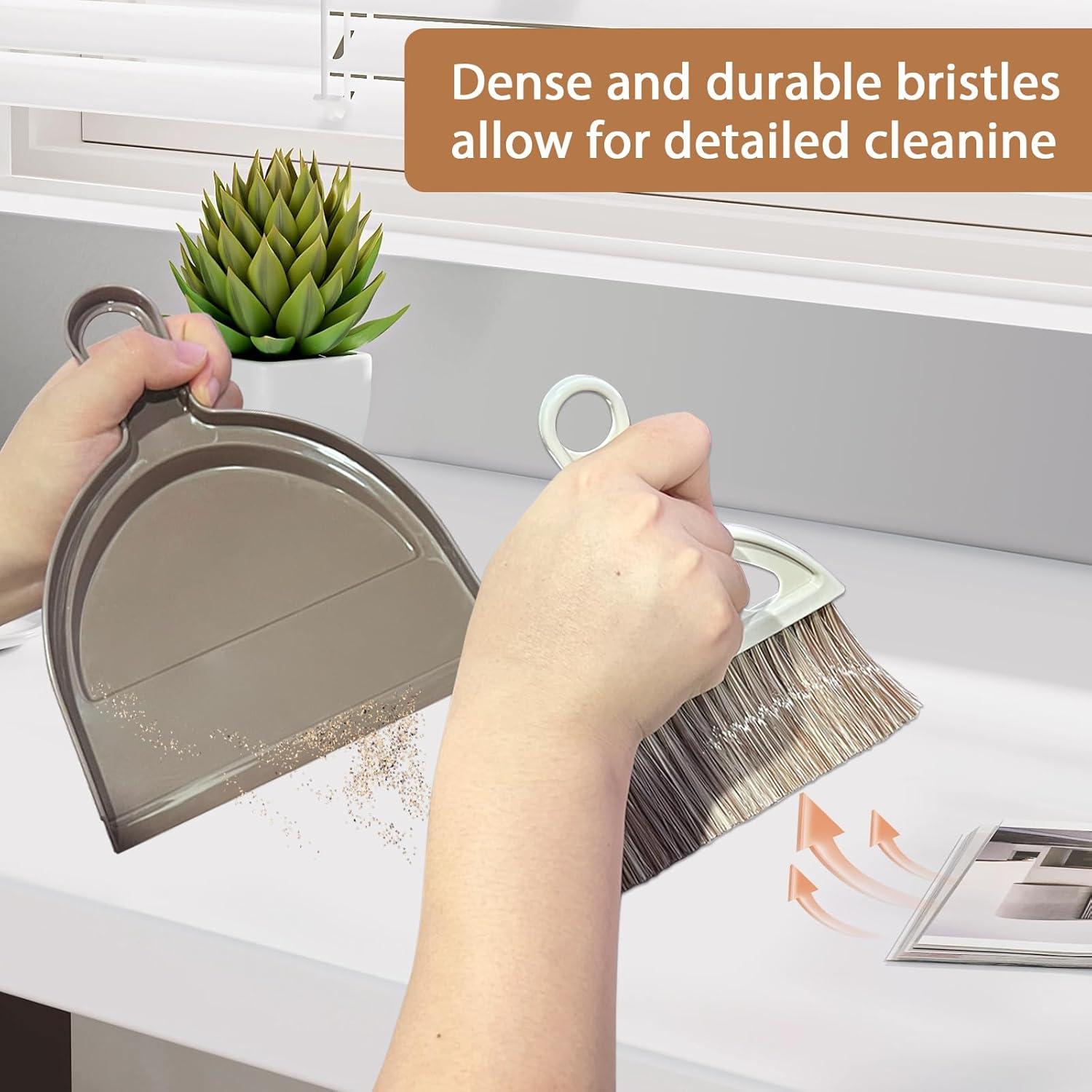 Juego de Cepillo y Recogedor Mini WDDBHSKN - Blanco Marrón