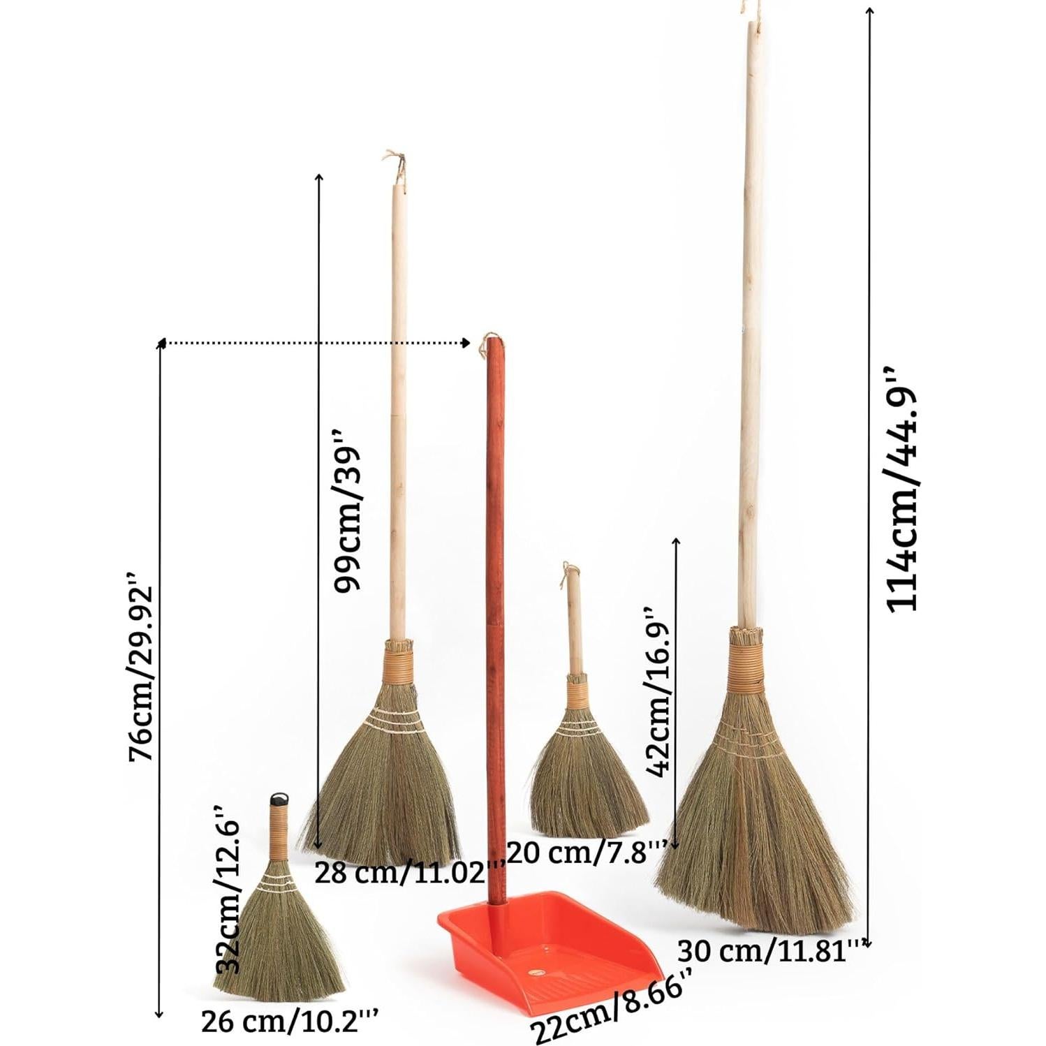 Juego de Escoba y Recogedor TTS Home - 4 Escobas y 1 Recogedor