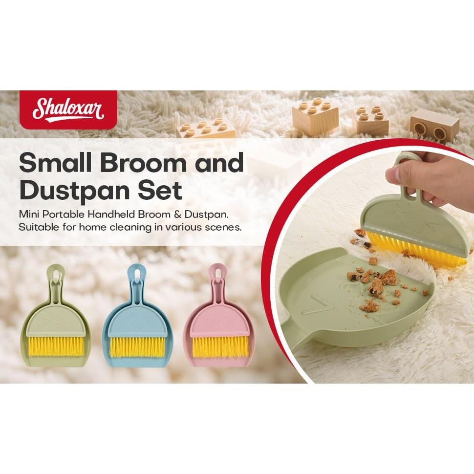 Juego de Escoba y Recogedor Compacto Shaloxar Rosa 14.48x20.93cm