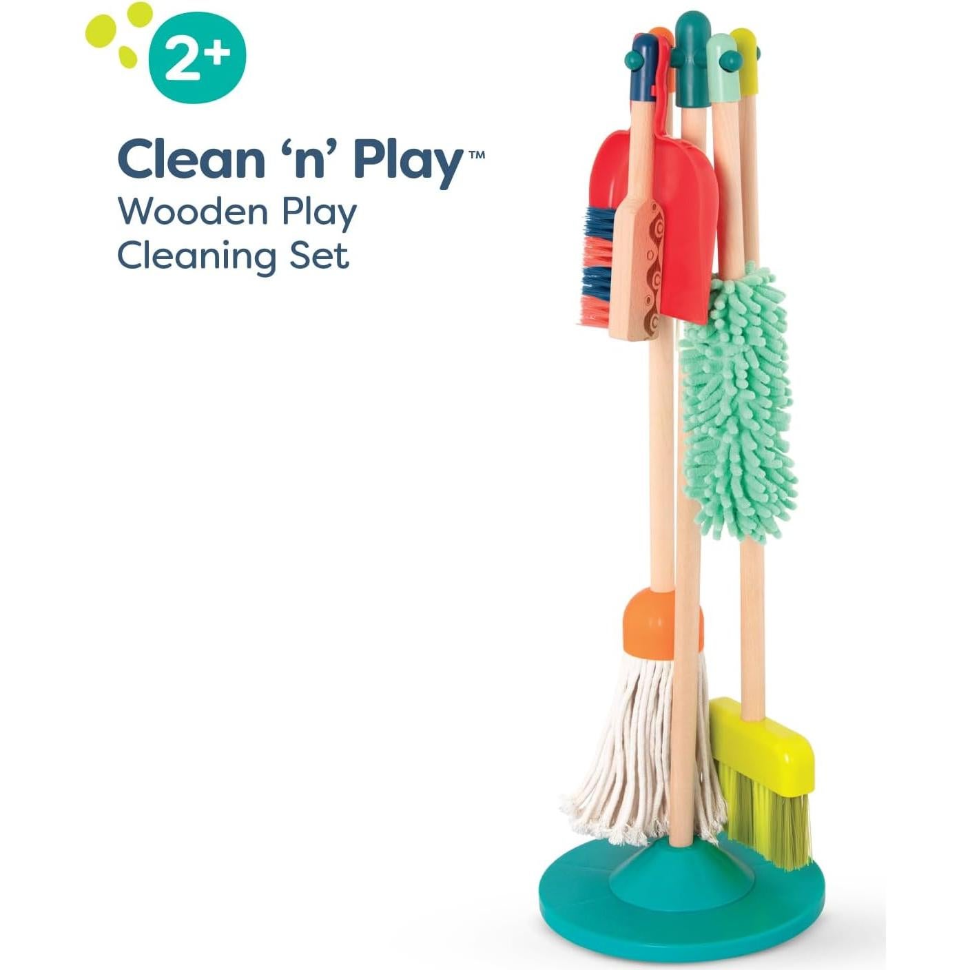 Set de limpieza de madera B. toys Clean n' Play - 6 piezas