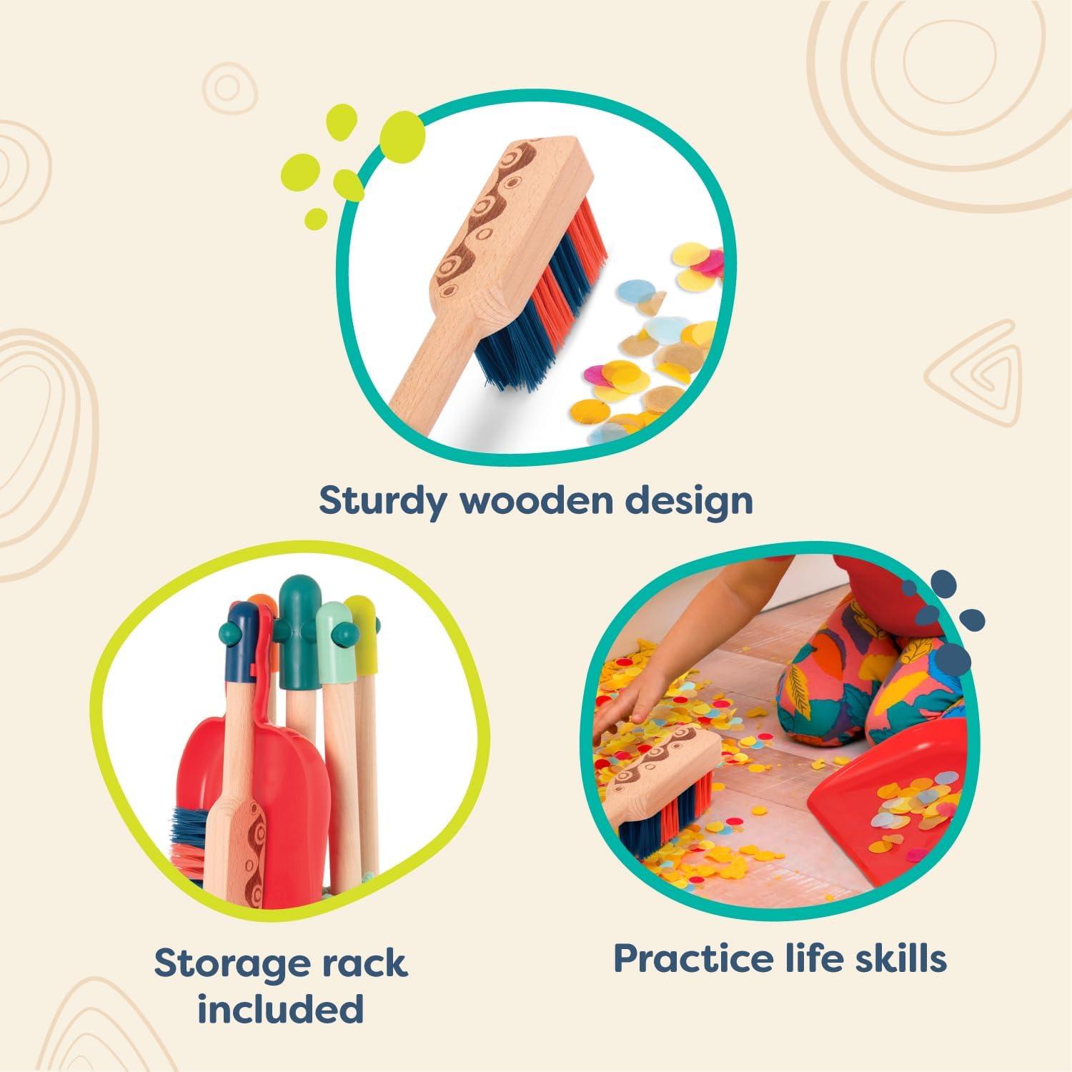 Set de limpieza de madera B. toys Clean n' Play - 6 piezas