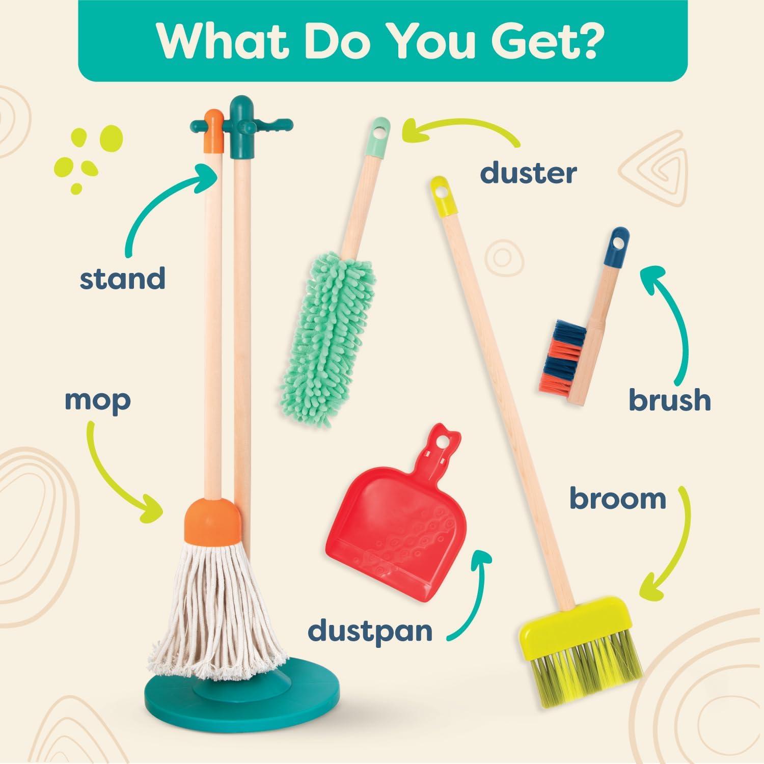 Set de limpieza de madera B. toys Clean n' Play - 6 piezas