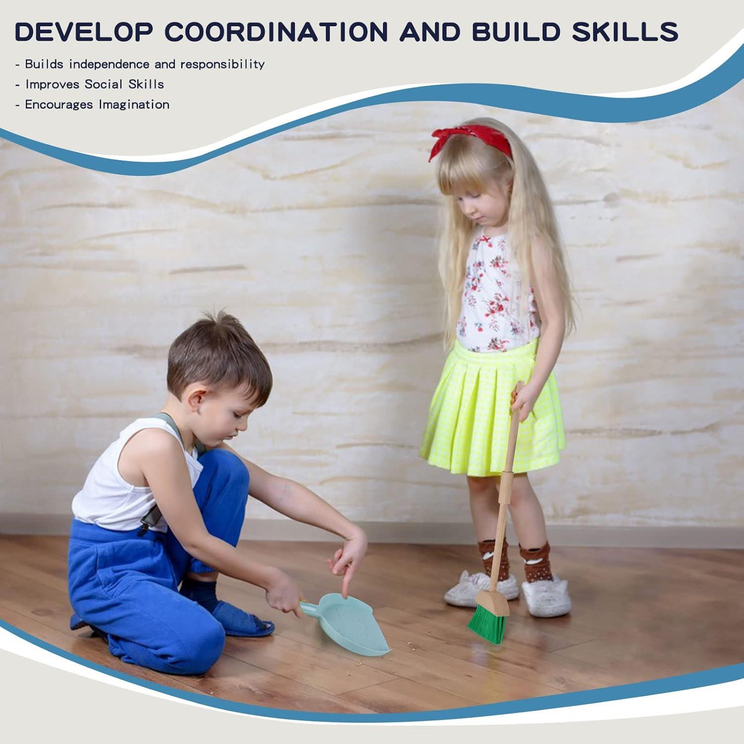 Juego de Limpieza para Niños Qilay 7 Piezas Madera Educativo