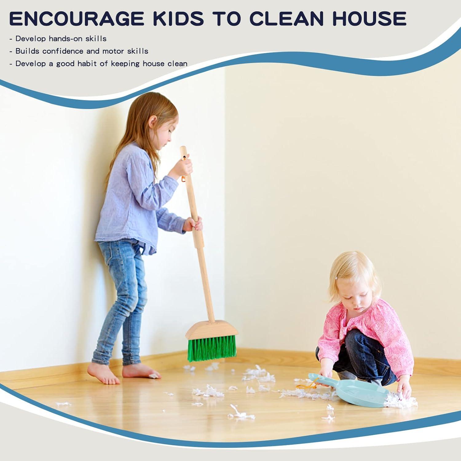 Juego de Limpieza para Niños Qilay 7 Piezas Madera Educativo