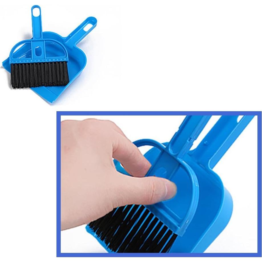 Juego de Escoba y Recogedor Compacto Mengqianxun - Azul