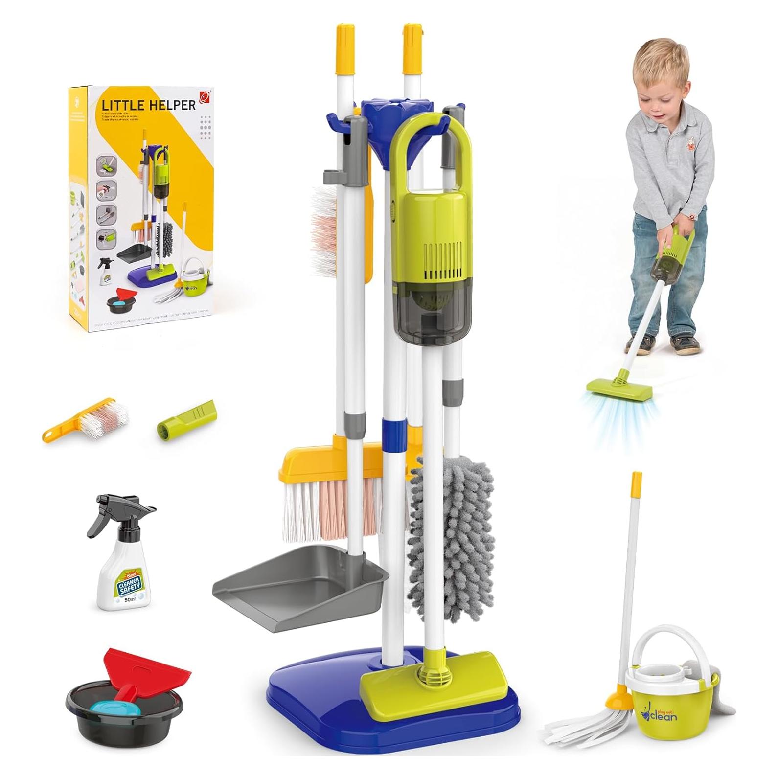 Juego de Limpieza Infantil XIAPIA 14 Piezas Aspiradora 2 en 1