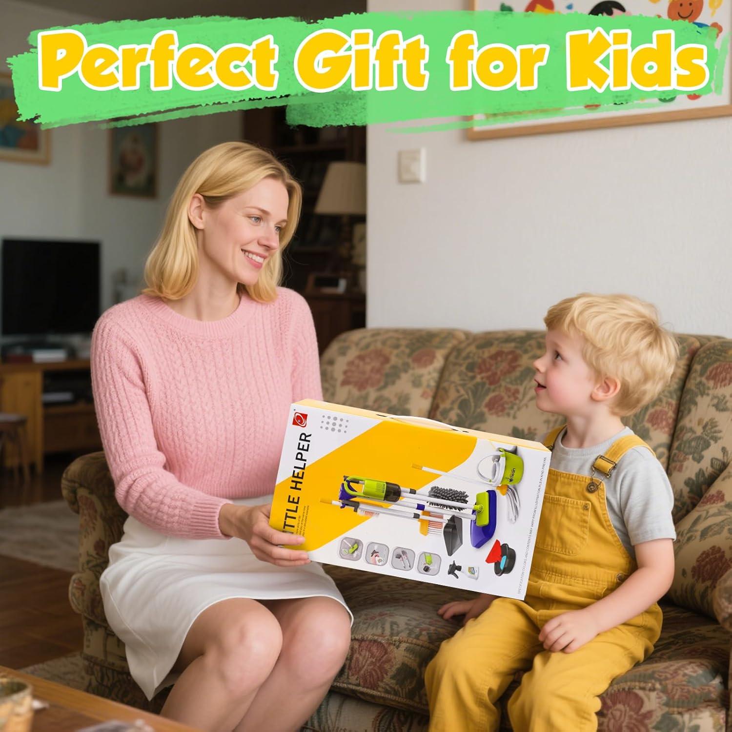 Juego de Limpieza Infantil XIAPIA 14 Piezas Aspiradora 2 en 1