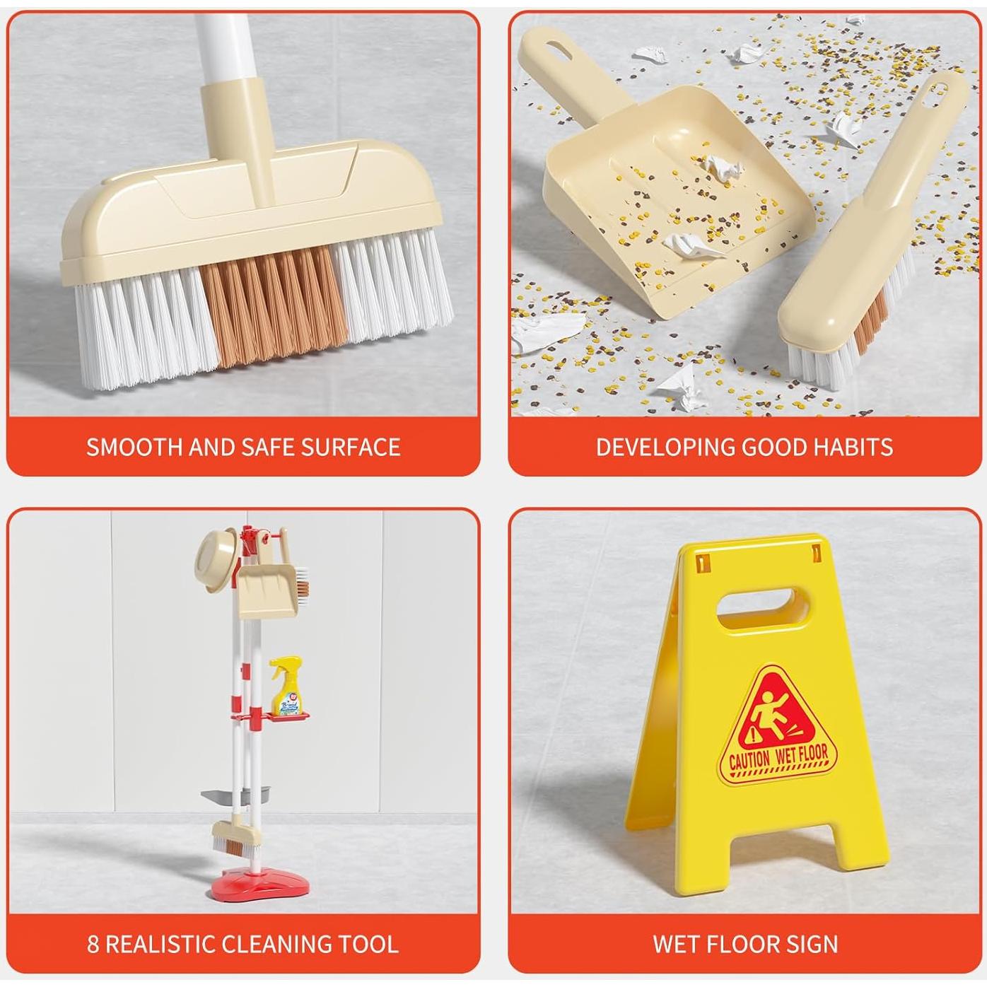 Juego de Limpieza Mini DOLIVE 8 Piezas para Niños