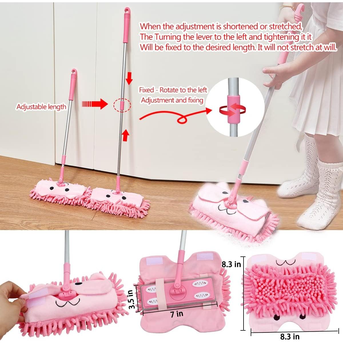 Juego de Limpieza Infantil 7 Piezas CTRLZS - Mopa, Escoba, Cepillo