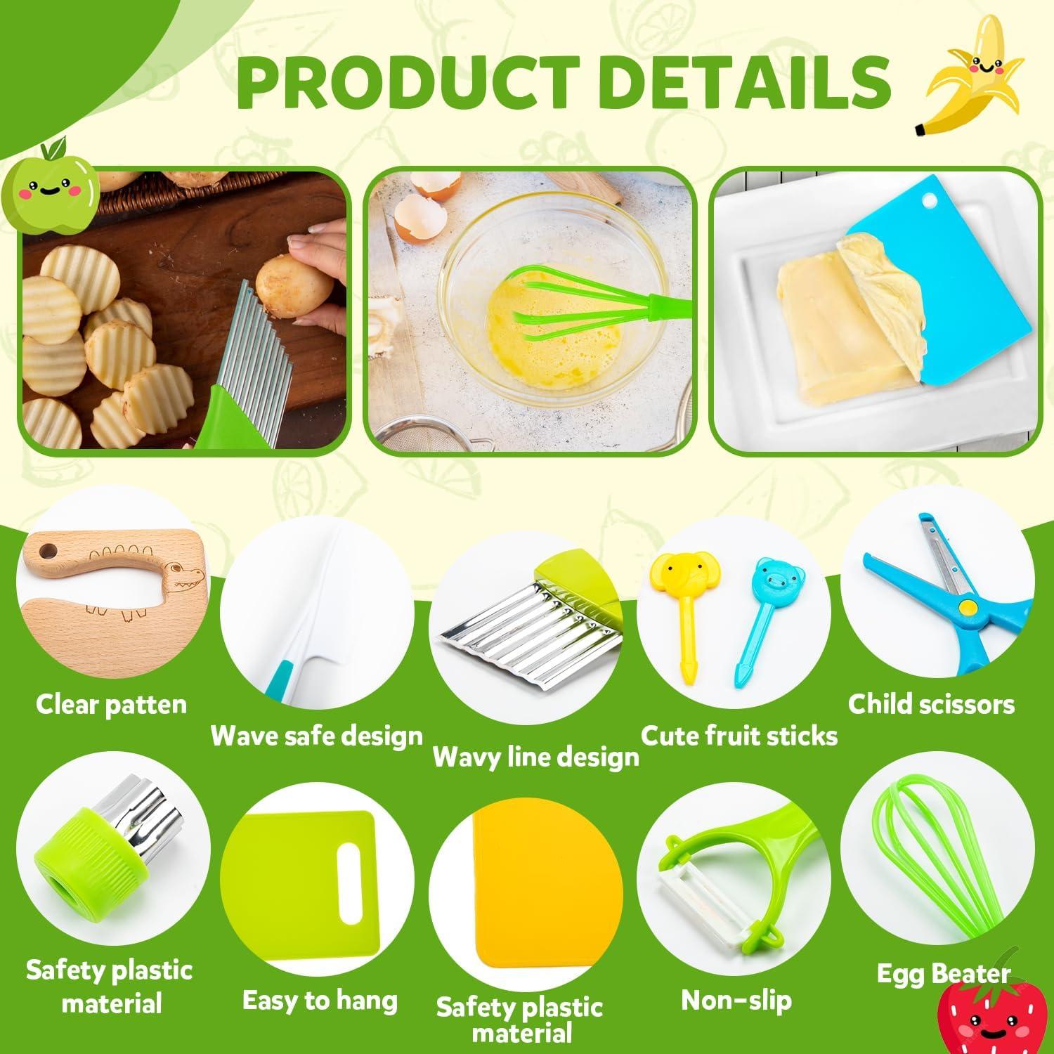 Juego de Herramientas de Cocina Montessori Labeol 32 Piezas