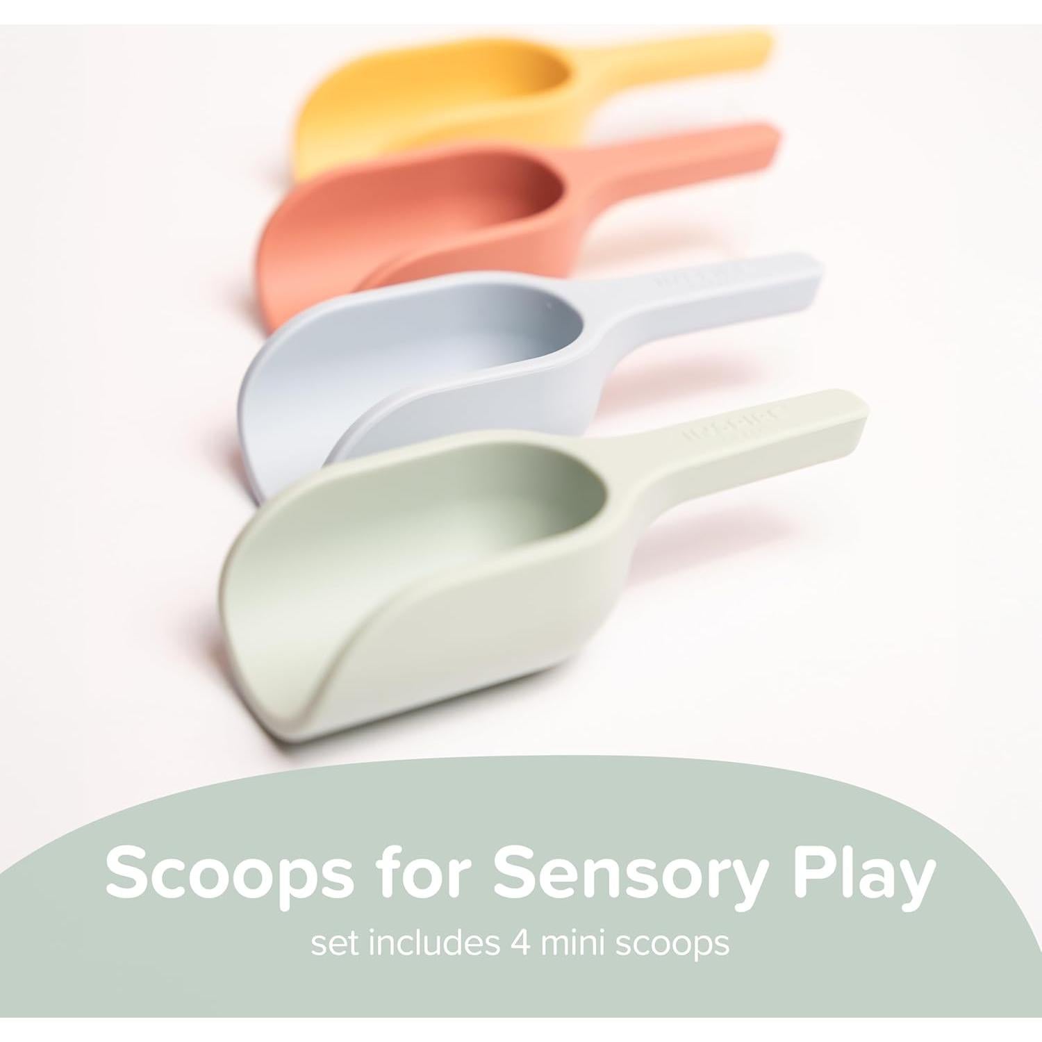 Mini Cucharas de Silicona Inspire My Play - 4 Piezas para Juego Sensorial