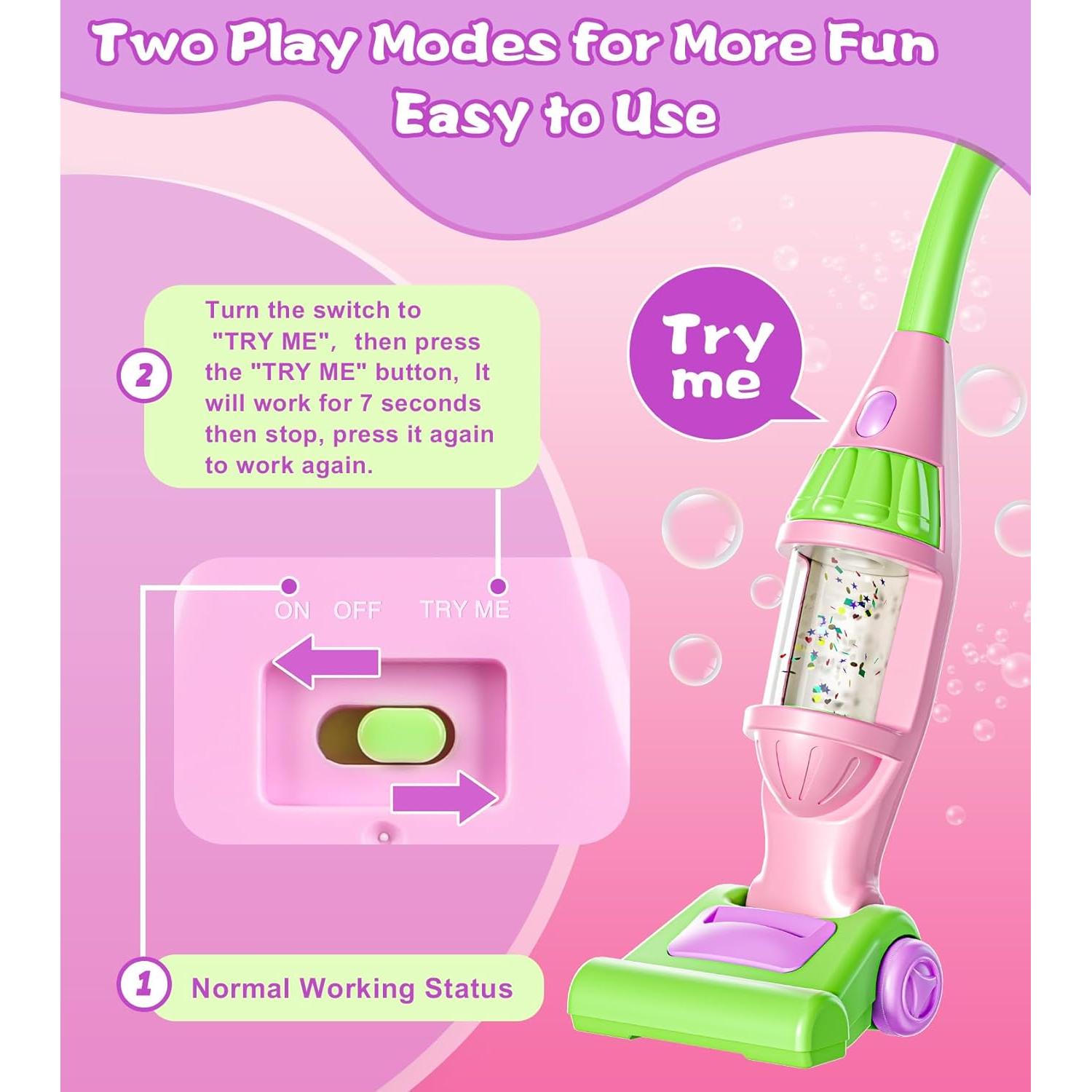 Aspiradora de Juguete BOIMOES con Sonidos y Luces - 3 a 6 Años